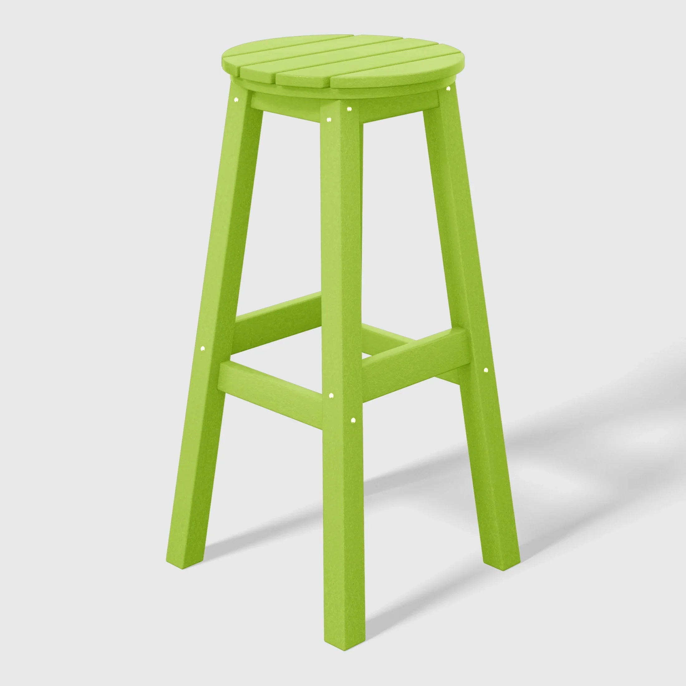Paradise 29" HDPE Outdoor Patio Round Bar Stool Set of 2
