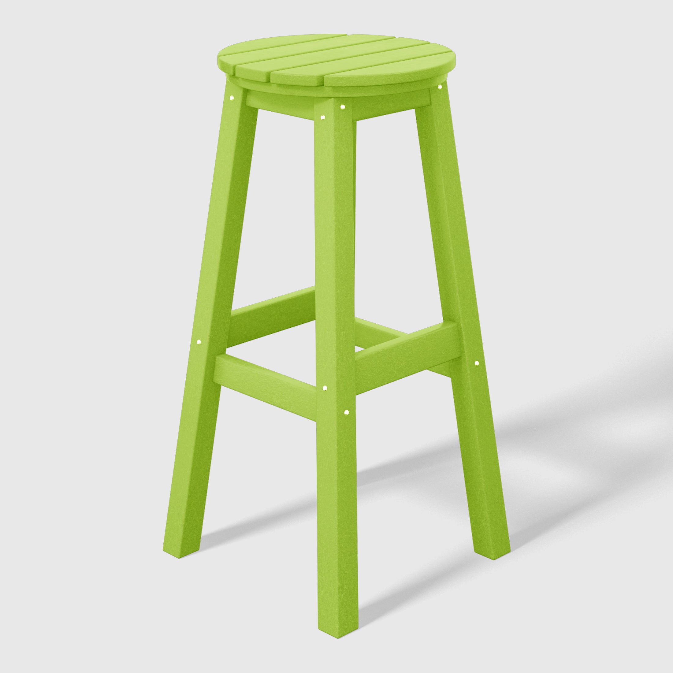 Paradise 29" HDPE Outdoor Patio Round Bar Stool Set of 3