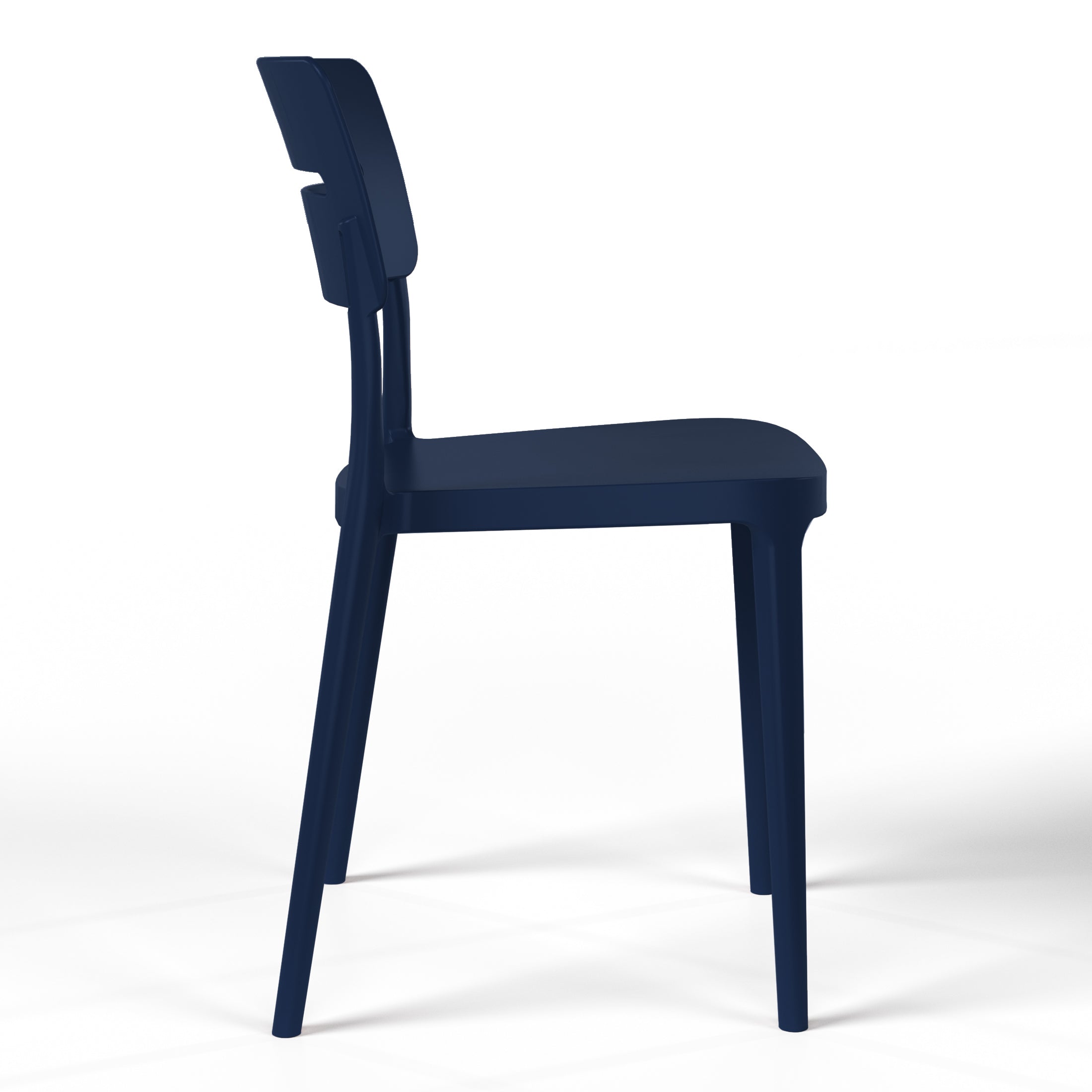 Sunshine Outdoor Modern Stackable Plastic Patio Dining Chairs (Set of 2)