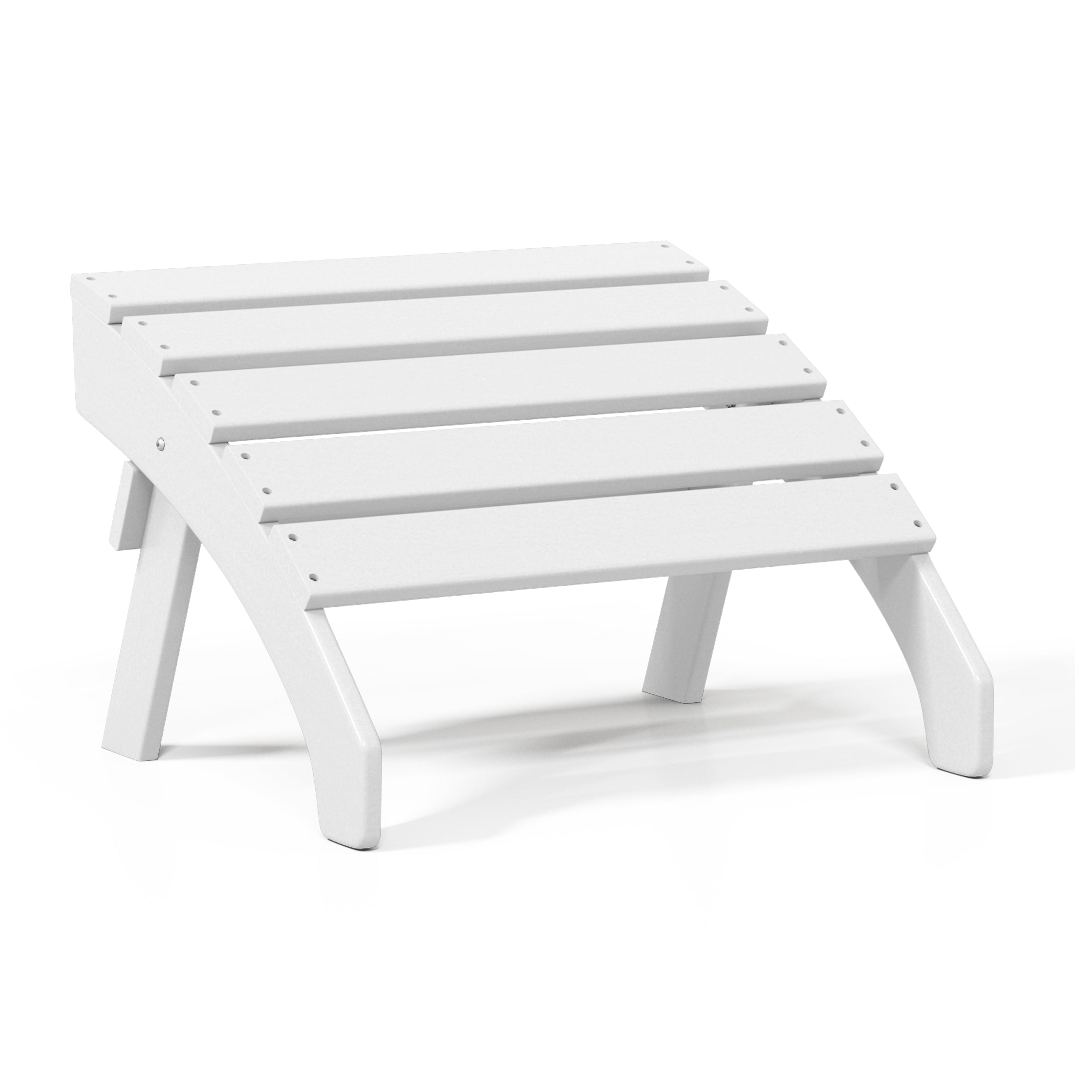 Portside Outdoor Patio HDPE Adirondack Ottoman Footrest