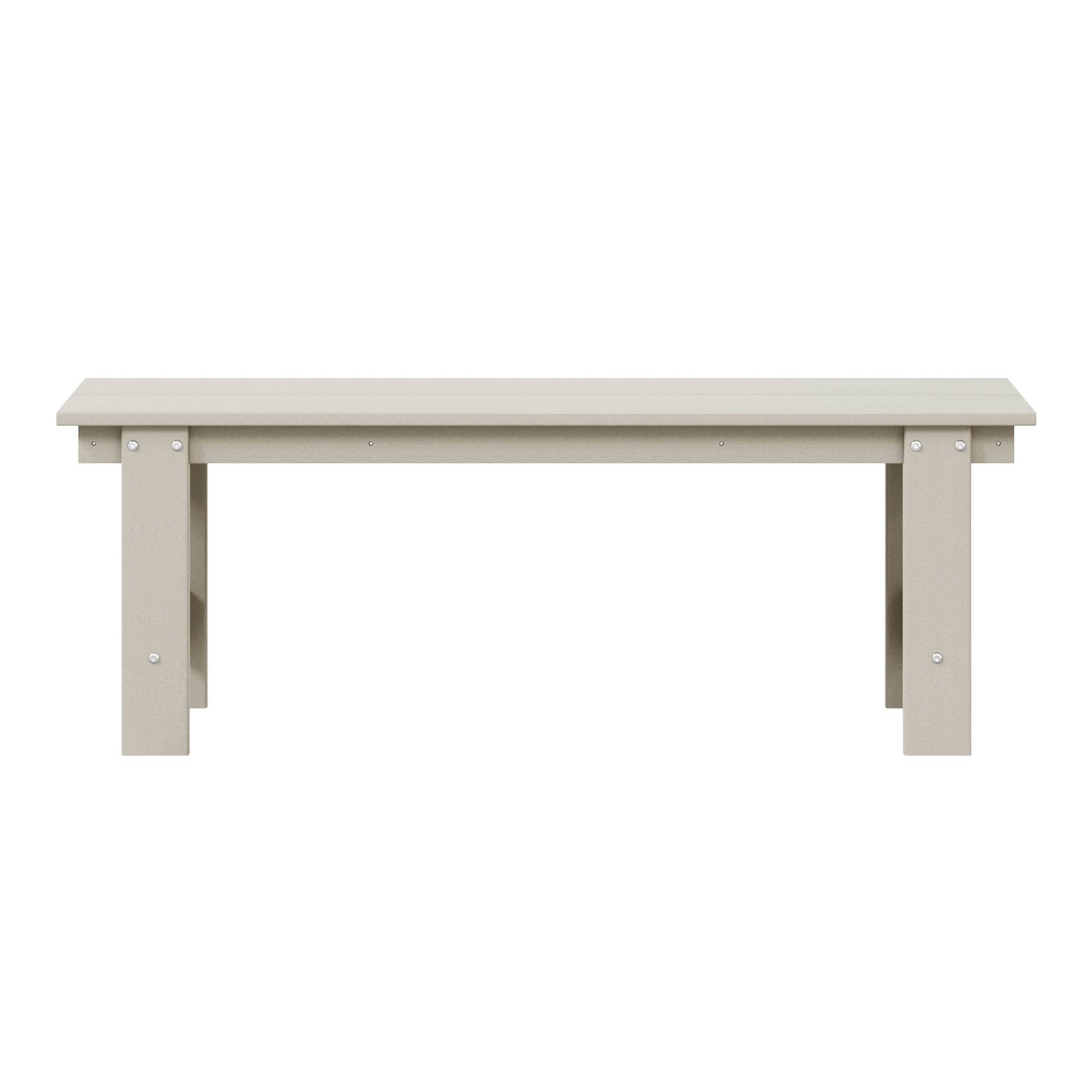 Palms Outdoor HDPE 48" Modern Backless Patio Bench