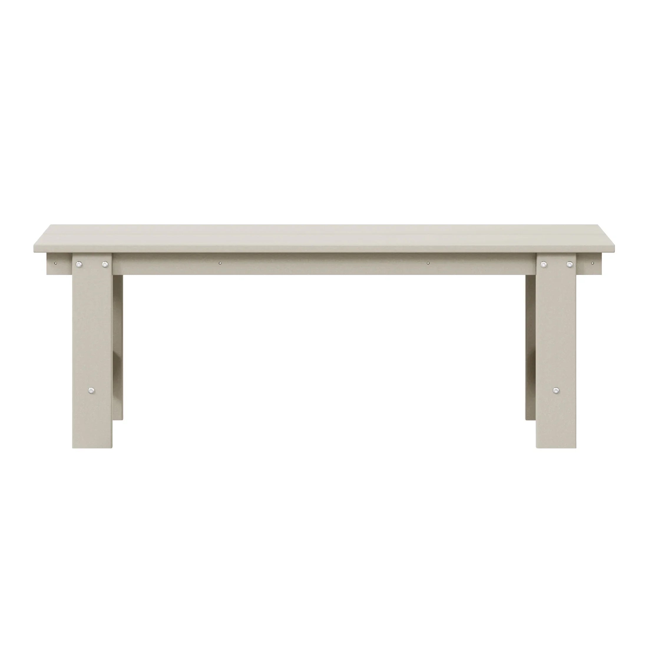 Palms Outdoor HDPE 48" Modern Backless Patio Bench