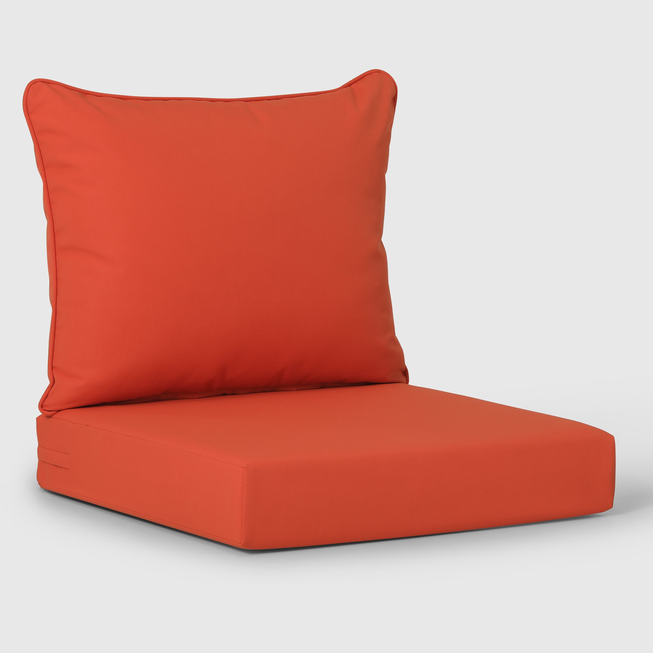 Harmony Water Repellent Outdoor 2-Piece Deep Set Patio Seat Back Chair Cushions, 25" x 25"