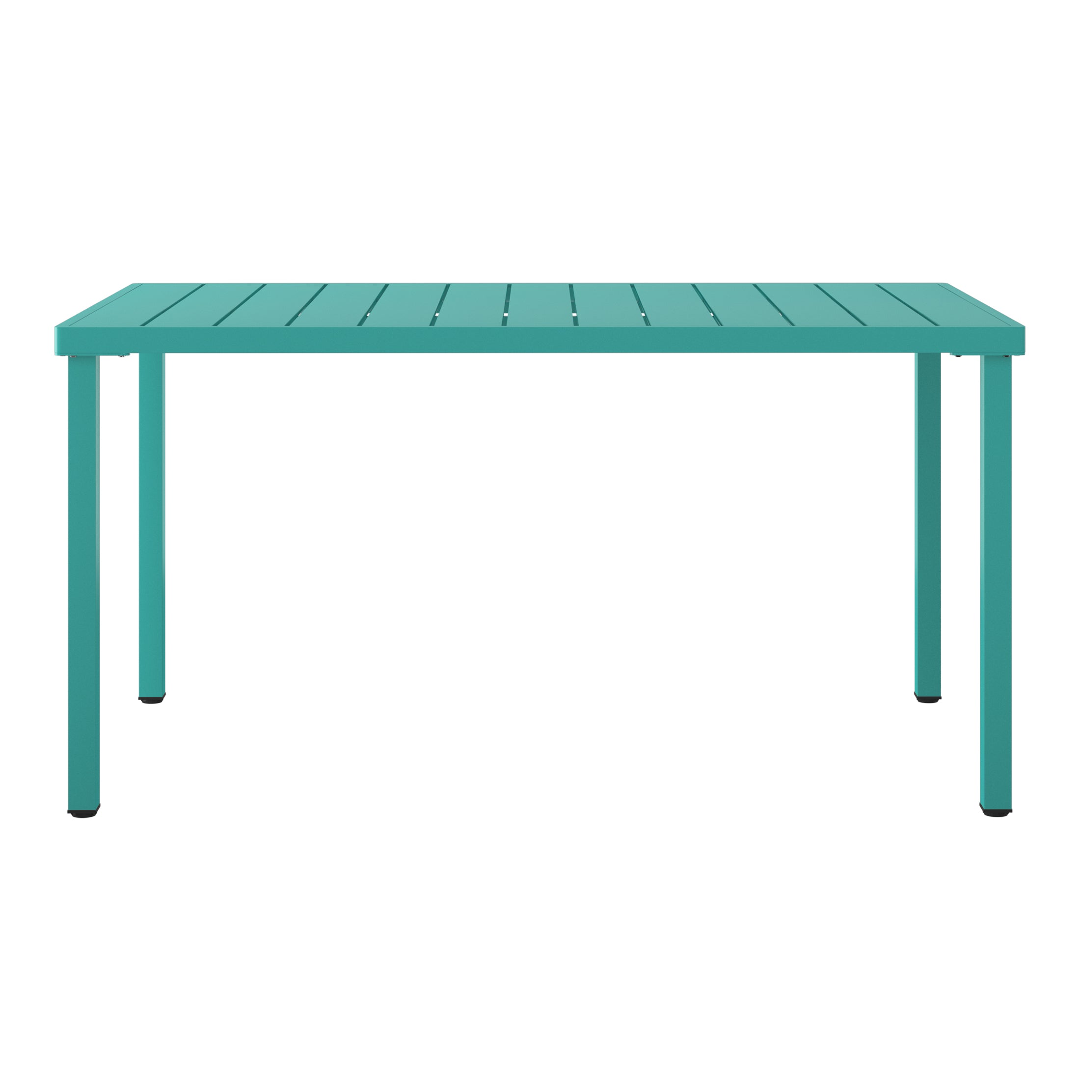 Sunshine 59" Iron Metal Outdoor Rectangular Patio Dining Table For 6