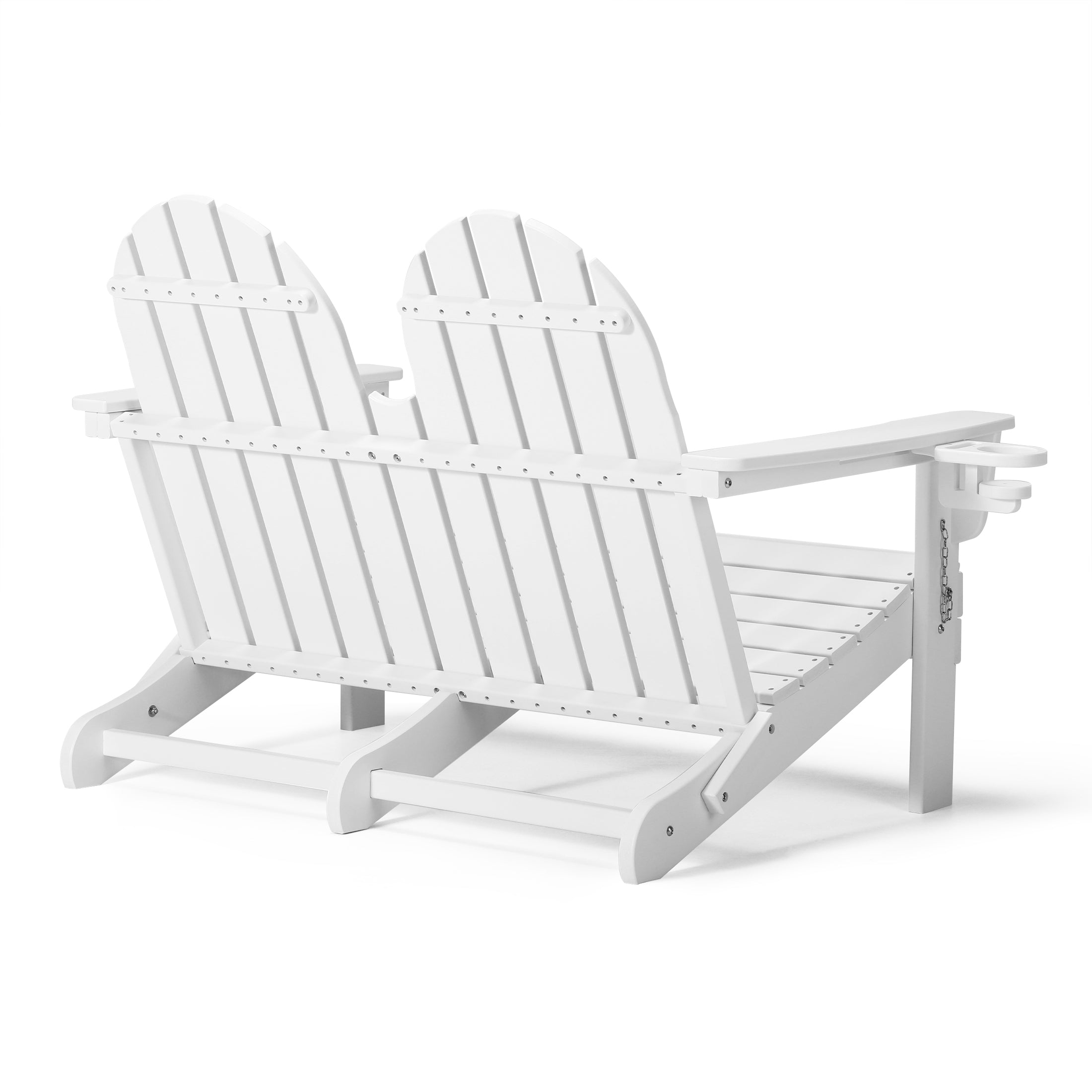 Savannah Outdoor Patio 49" HDPE Folding Adirondack Garden Bench