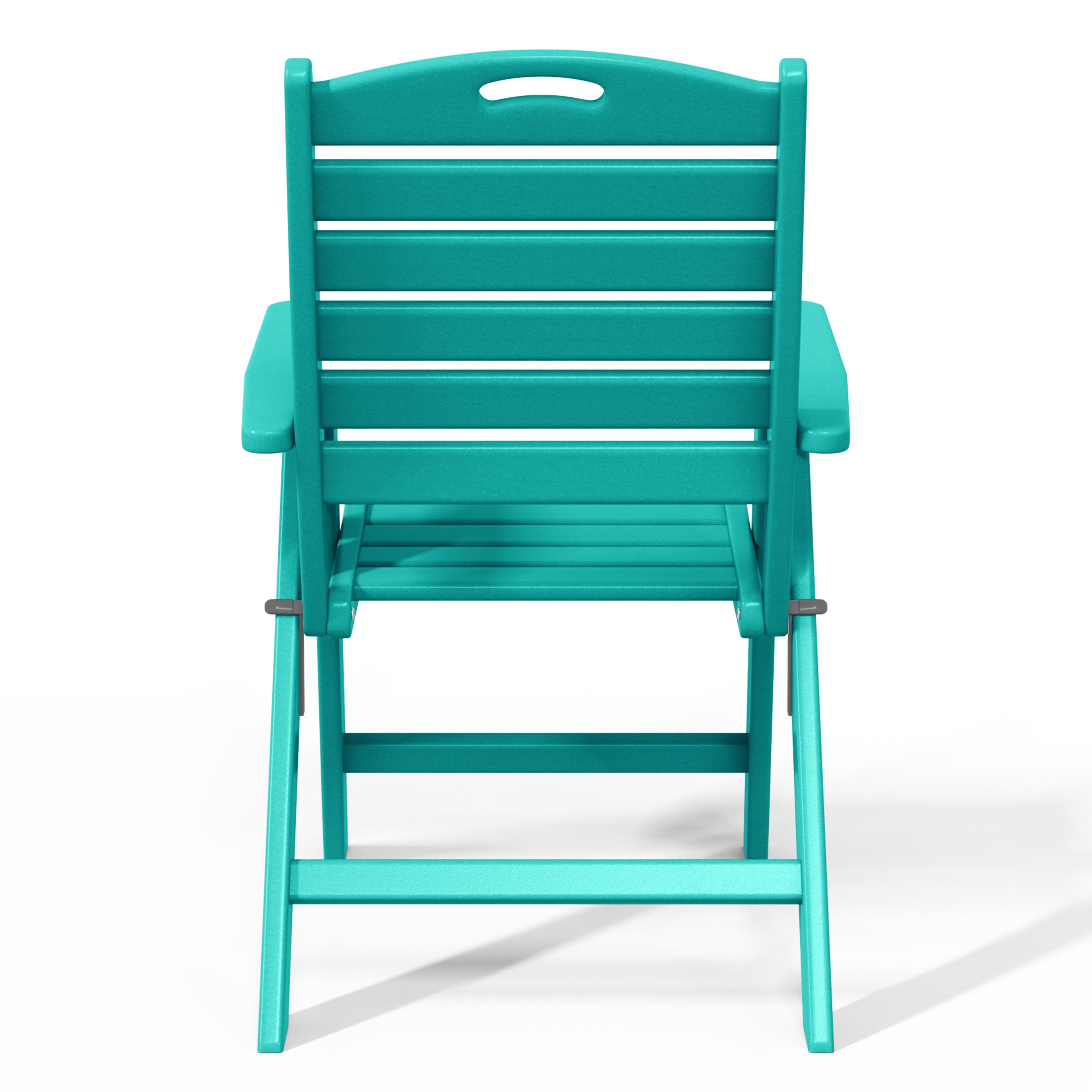 Paradise 7-Piece HDPE Rectangular Patio Dining Table Set with Foldable Chairs