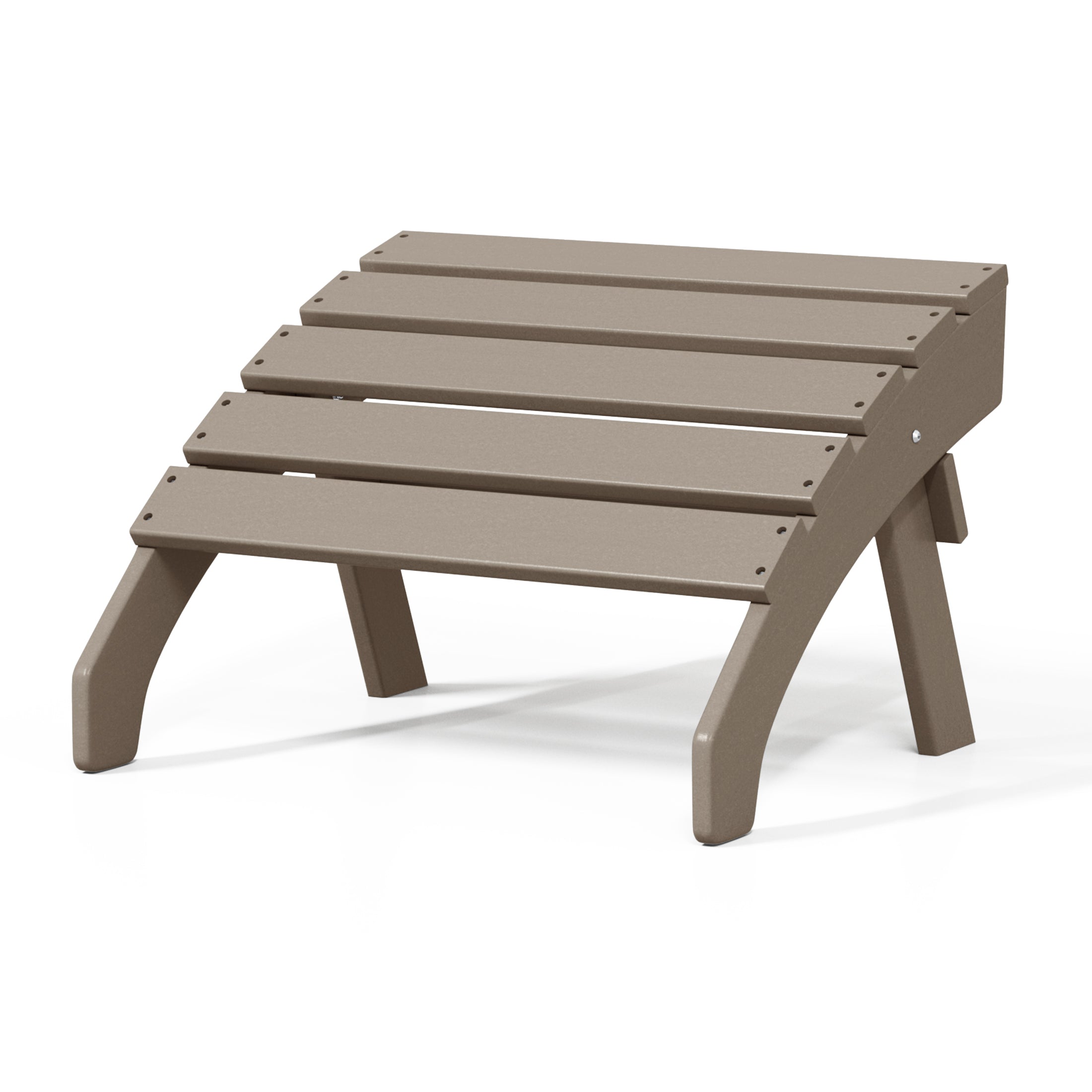 Portside Outdoor Patio HDPE Adirondack Ottoman Footrest
