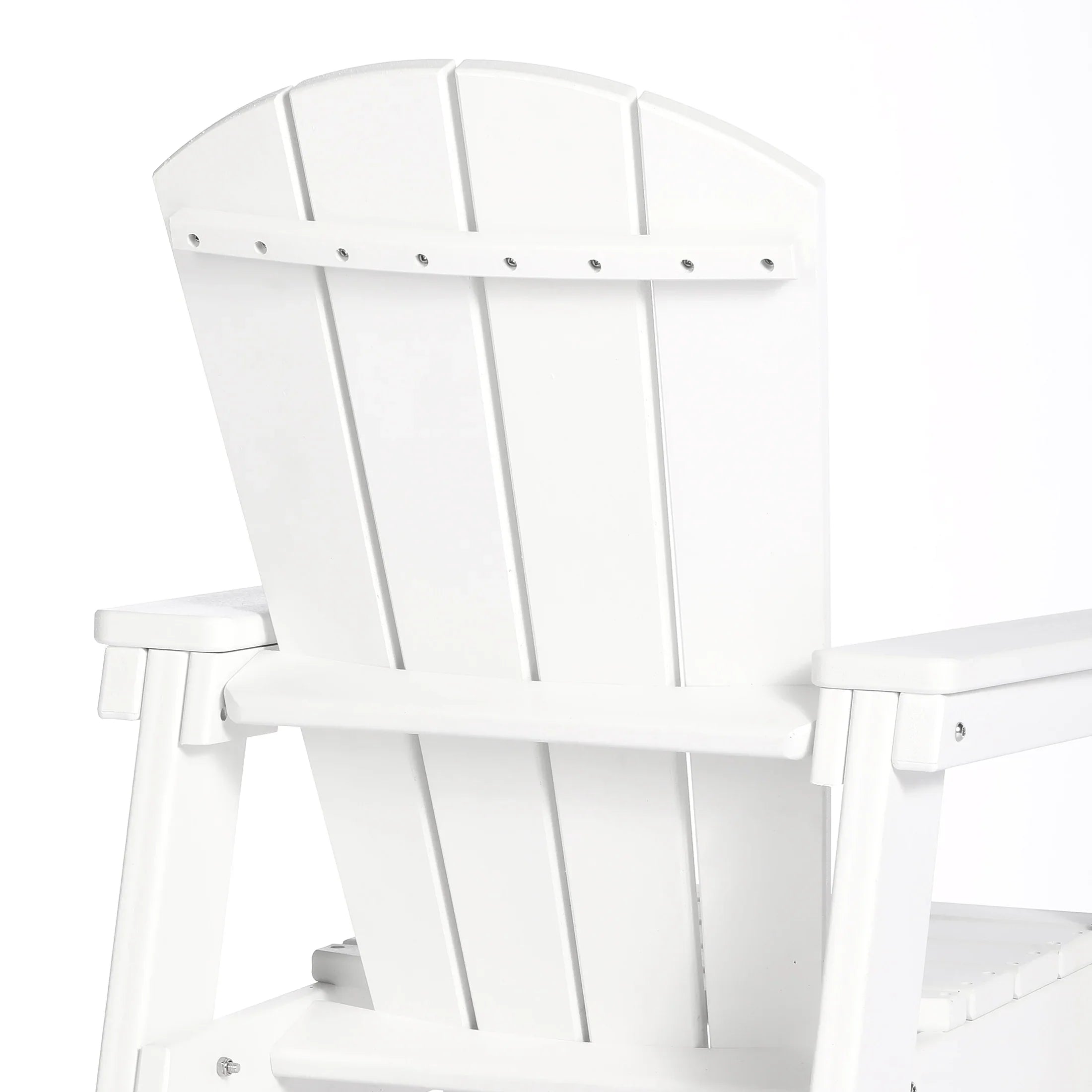 Paradise 2-Piece Kids Outdoor HDPE Adirondack Chair With Square Side Table Set