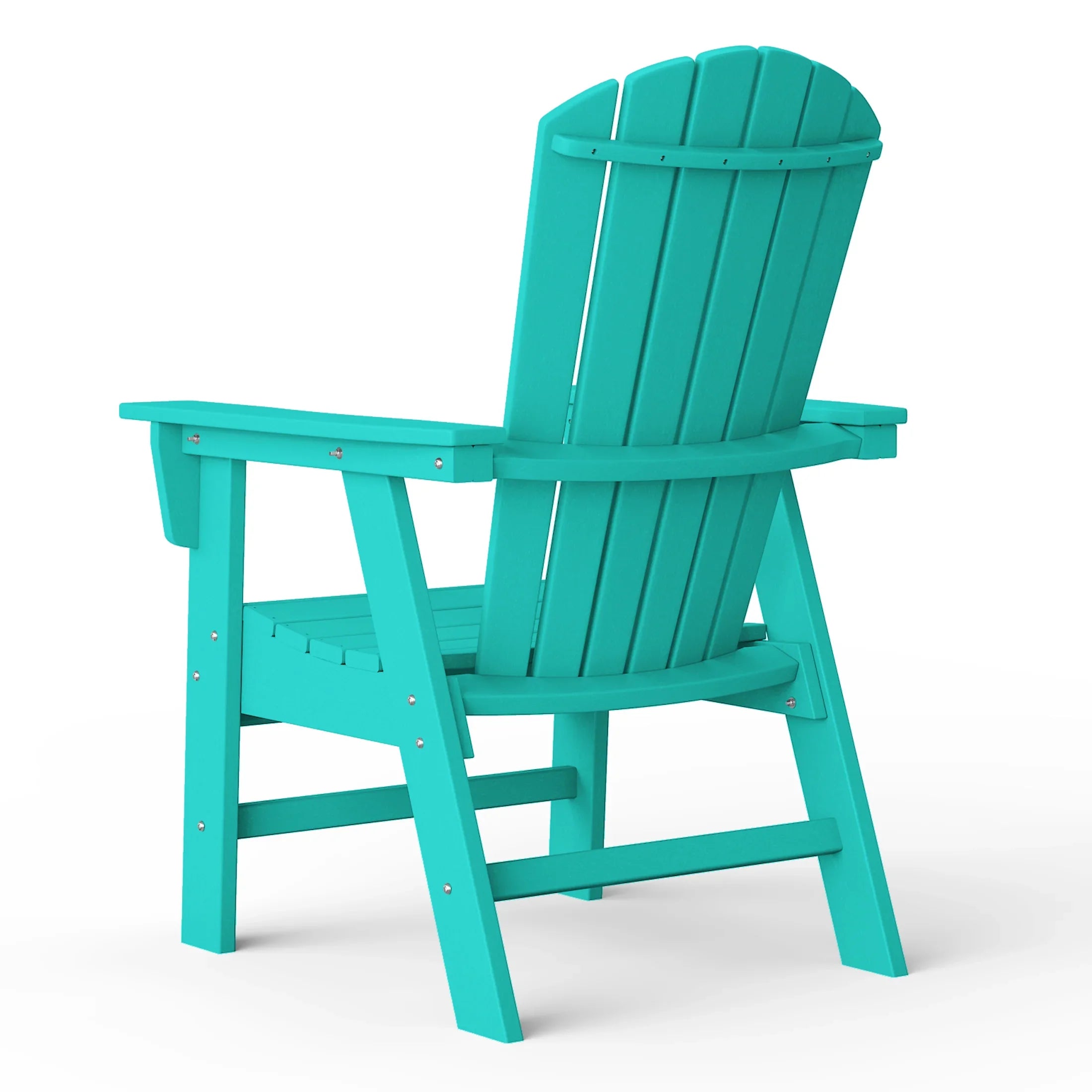 Portside Outdoor Patio Shell-back Adirondack Dining Chair Weather Resistant