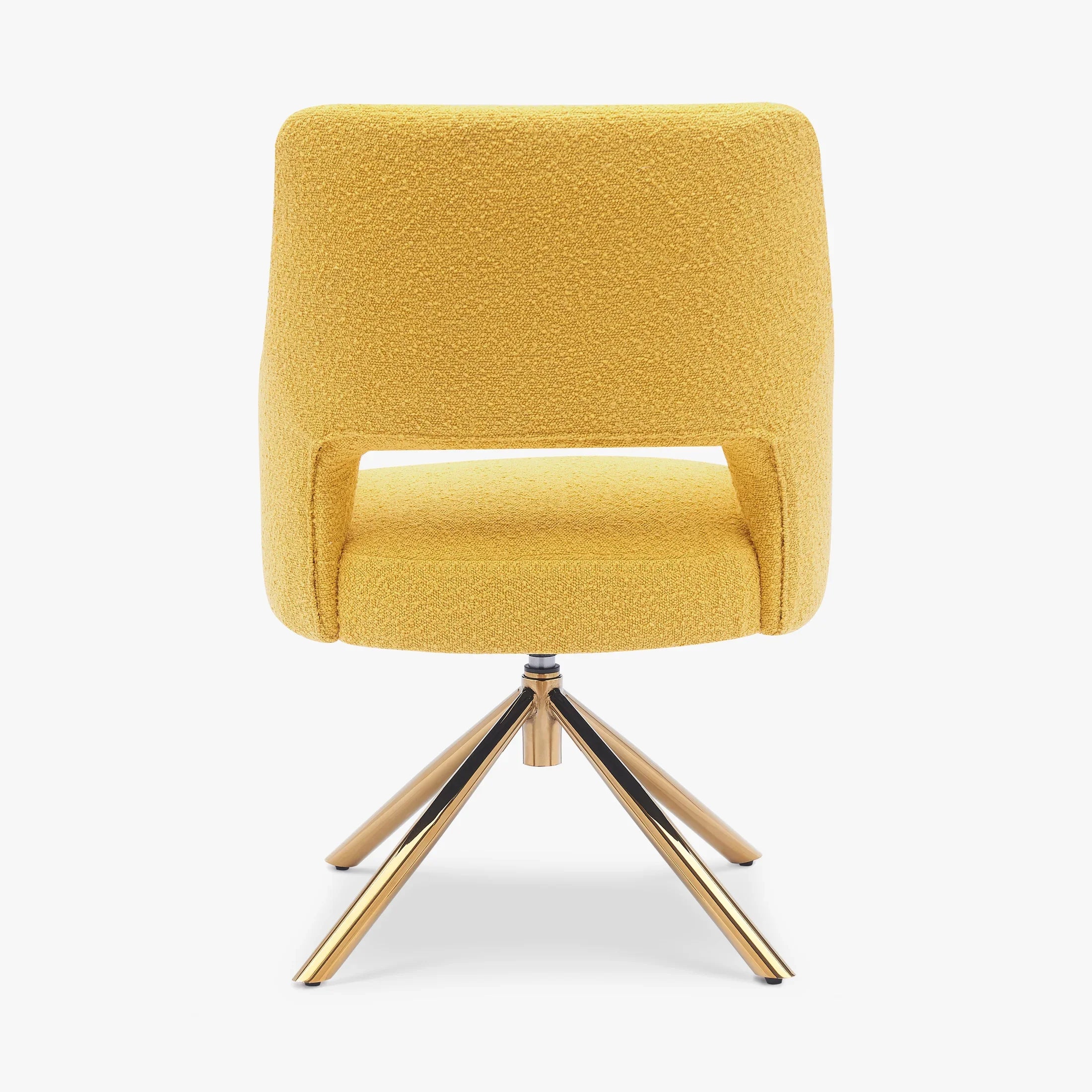 Amélie Mid-Century Modern Wide Boucle Swivel Vanity Chair