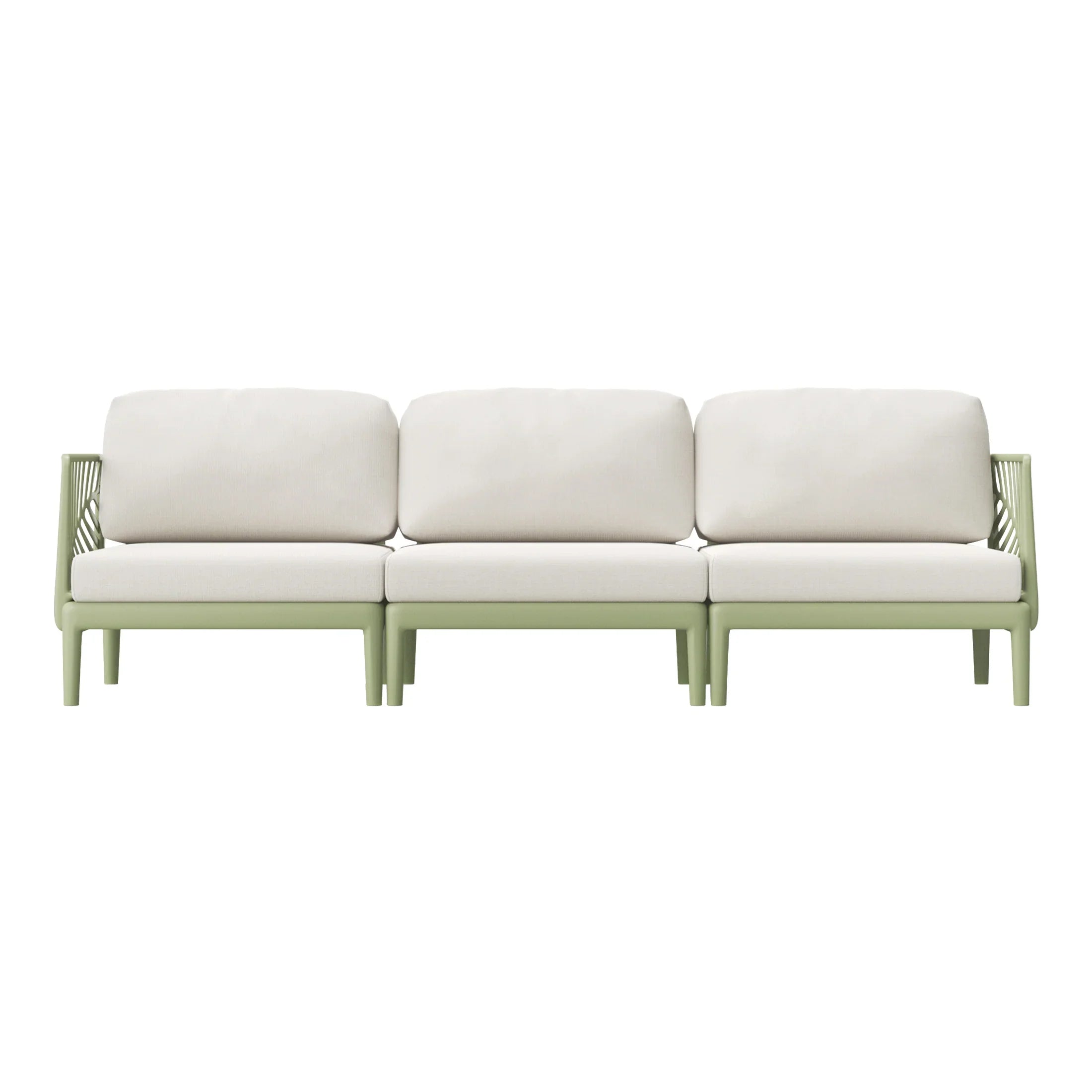 Sunshine Modern Polypropylene Resin 3 Seat Outdoor Patio Sofa