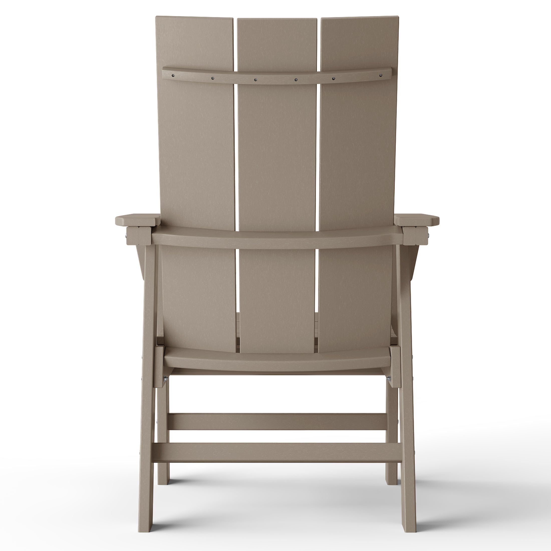 Palms Outdoor Patio HDPE Plastic Modern Adirondack Dining Chairs (Set of 2)