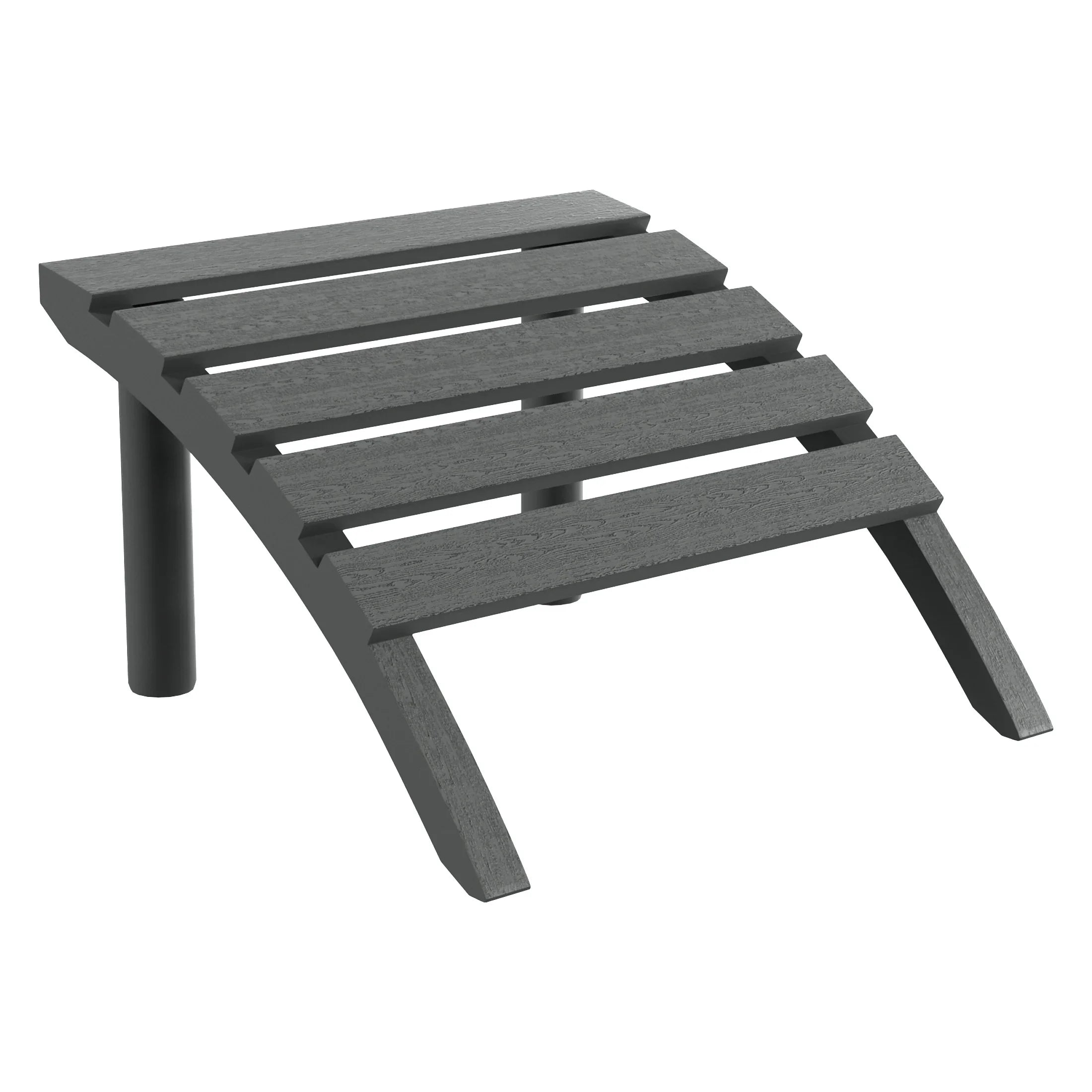 Cayman 3-Piece HDPE Outdoor Patio Adirondack Chair with Ottoman and 18" Side Table Set