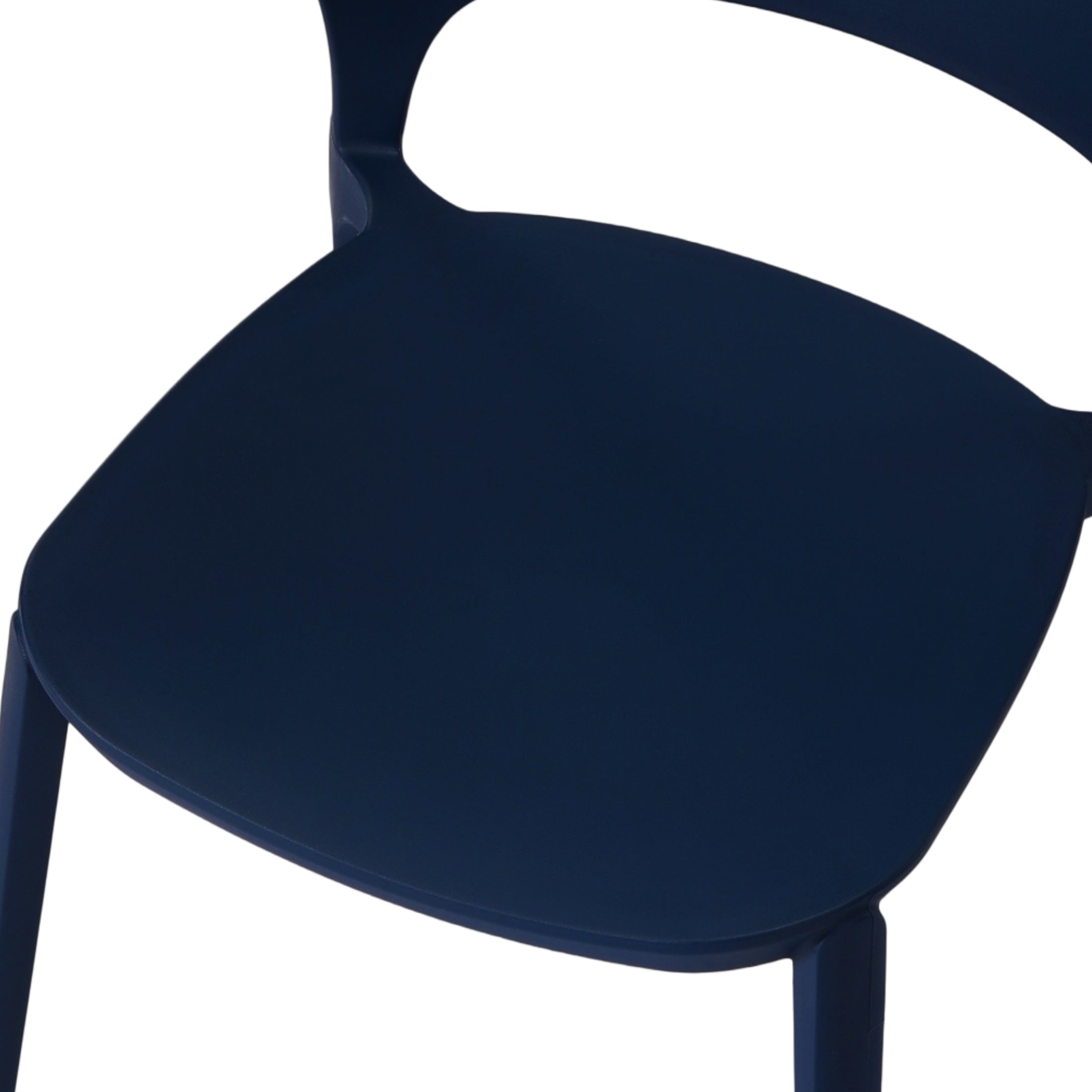 Sunshine Outdoor Modern Stackable Plastic Patio Dining Side Chairs (Set of 2)