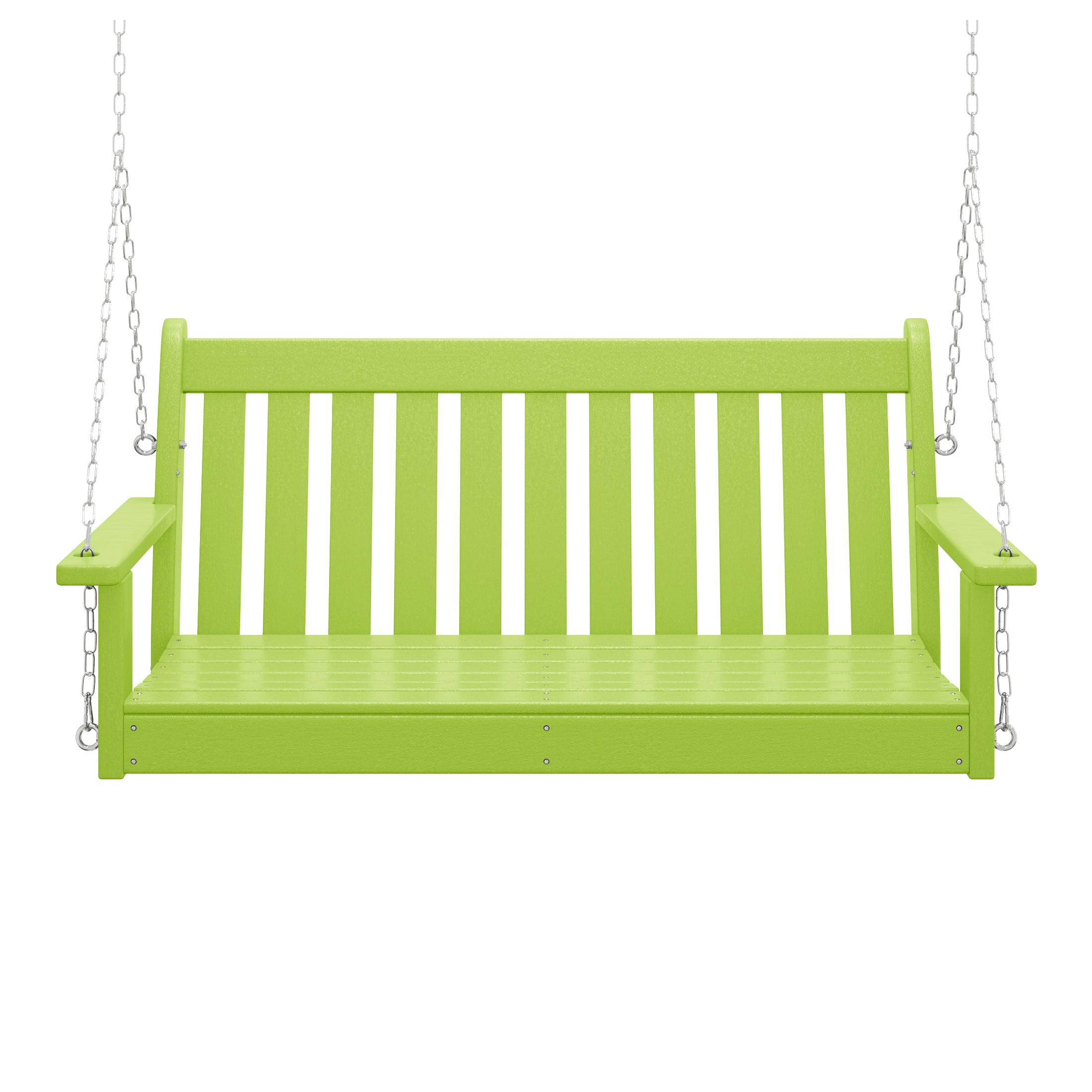 Paradise Outdoor Patio HDPE Hanging Front Porch Swing Bench