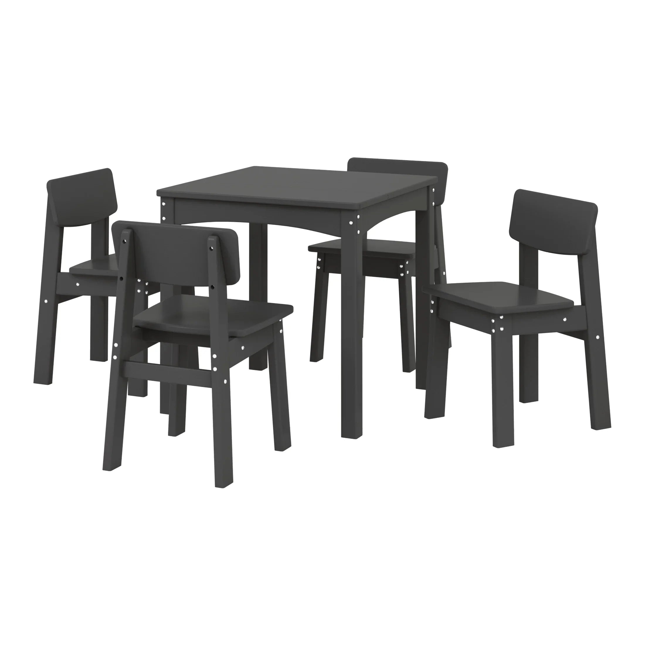 Playhouse Kids 5-Piece Modern HDPE Dining Table and Chairs Set