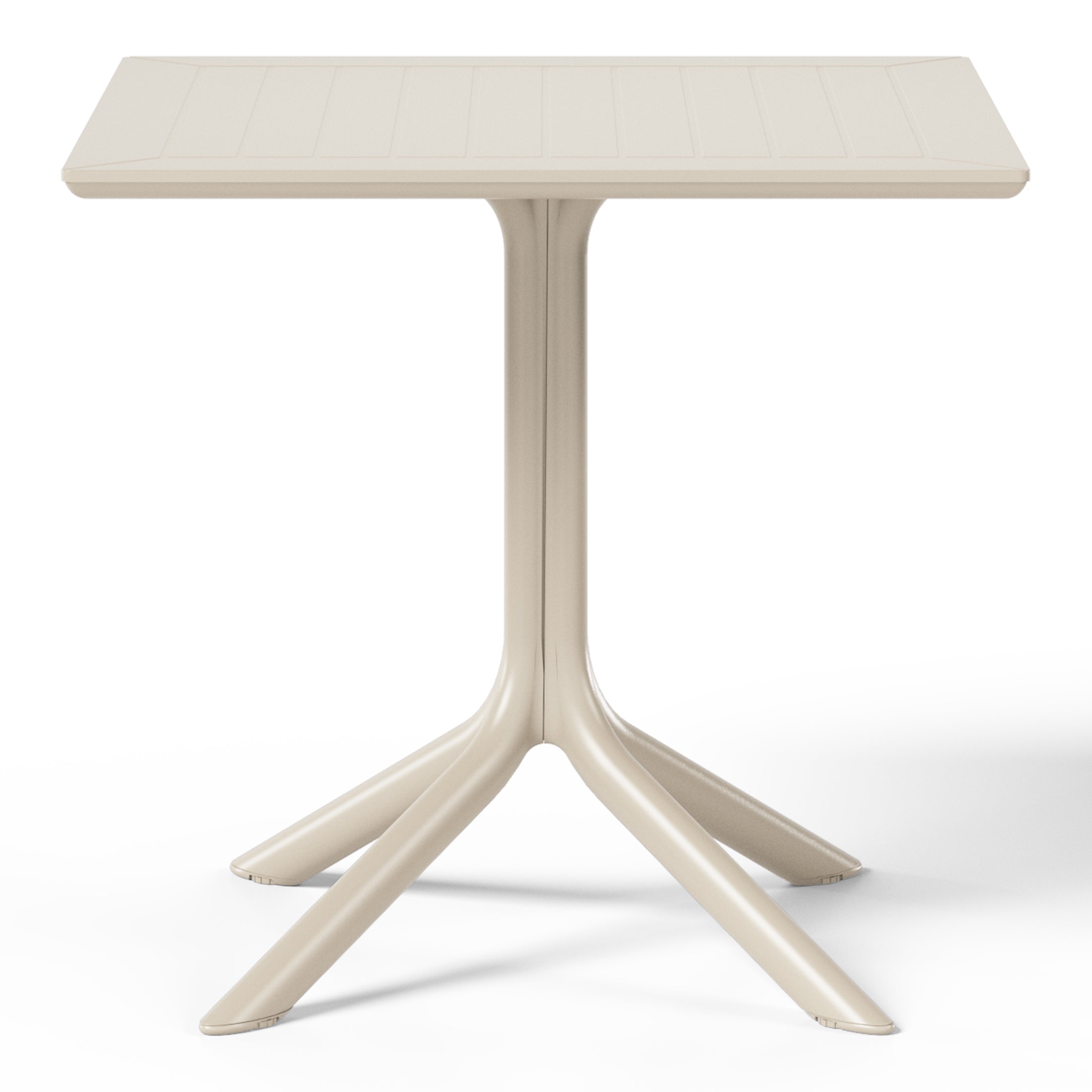 Sunshine 31.5" Square Outdoor Plastic Resin Patio Dining Table for 4