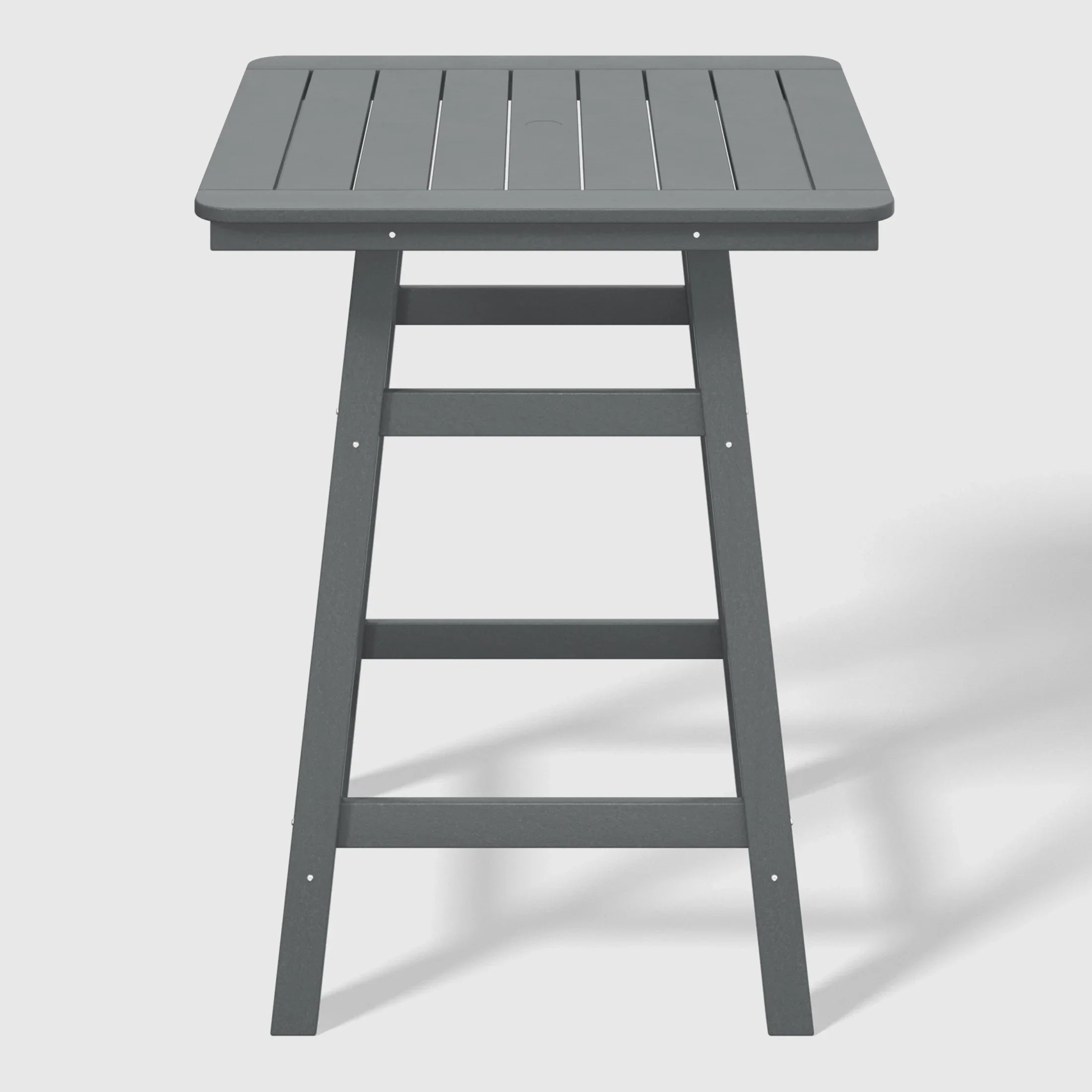Paradise 30" Square Outdoor Patio Counter High Bistro Bar Table With Umbrella Hole