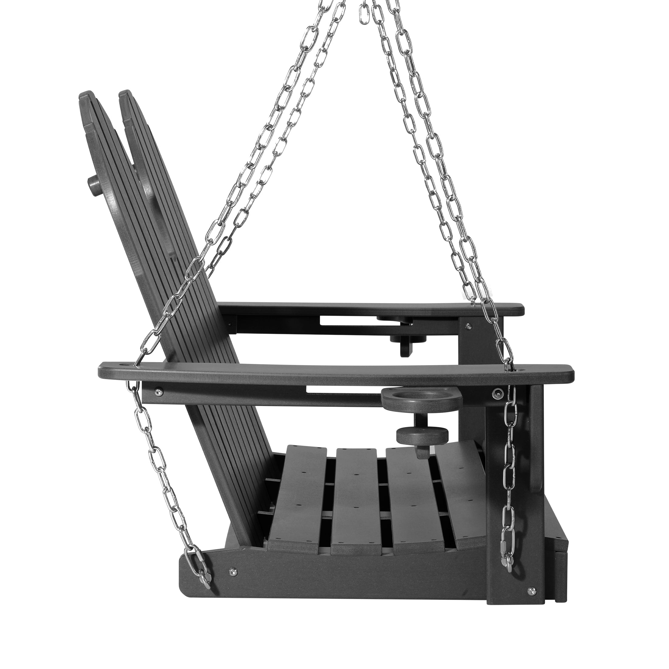 Savannah 4ft Outdoor HDPE Poly Farmhouse Hanging Porch Swing With Cup Holders