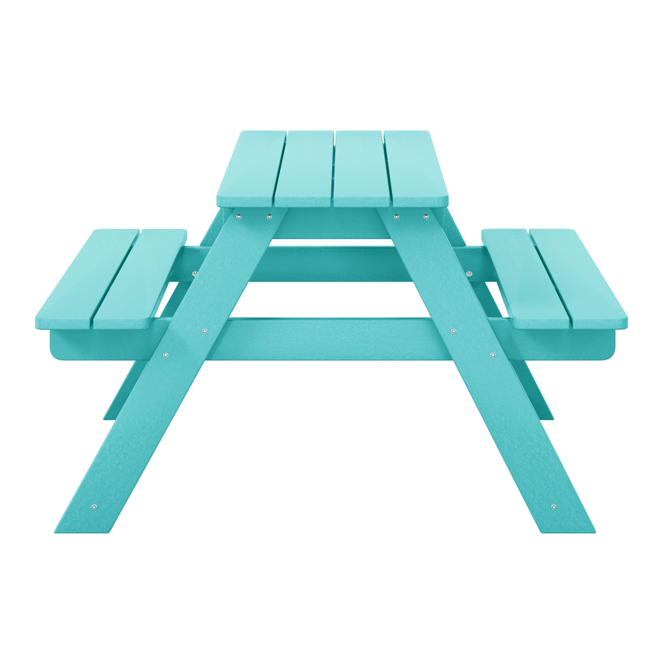 Paradise Outdoor Patio Kids HDPE Plastic Picnic Bench Table