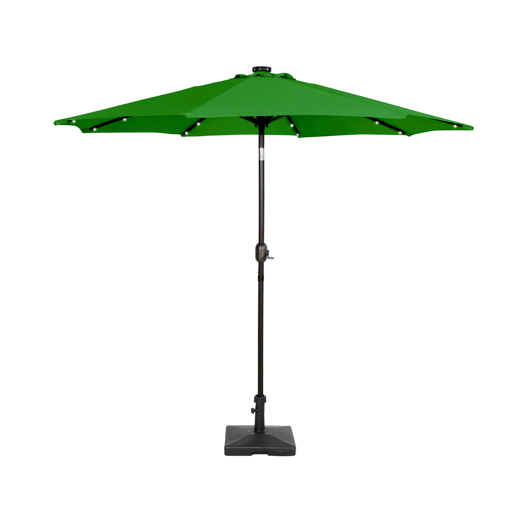 Westlake 9 ft. Patio Solar Power LED lights Market Umbrella with 50 lbs concrete weight base kit