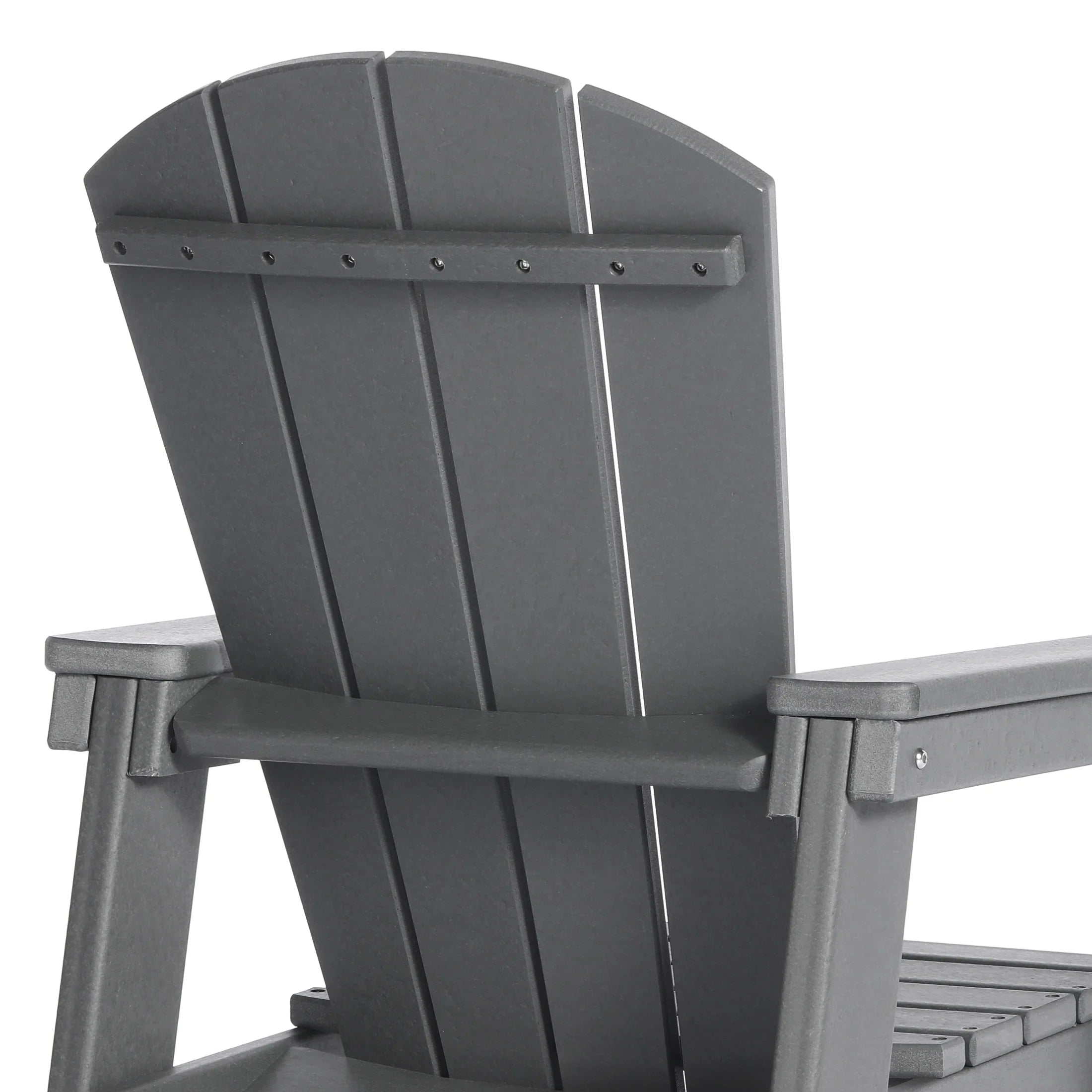 Paradise Kids 3-Piece Outdoor HDPE Adirondack Chairs With Square Side Table Set