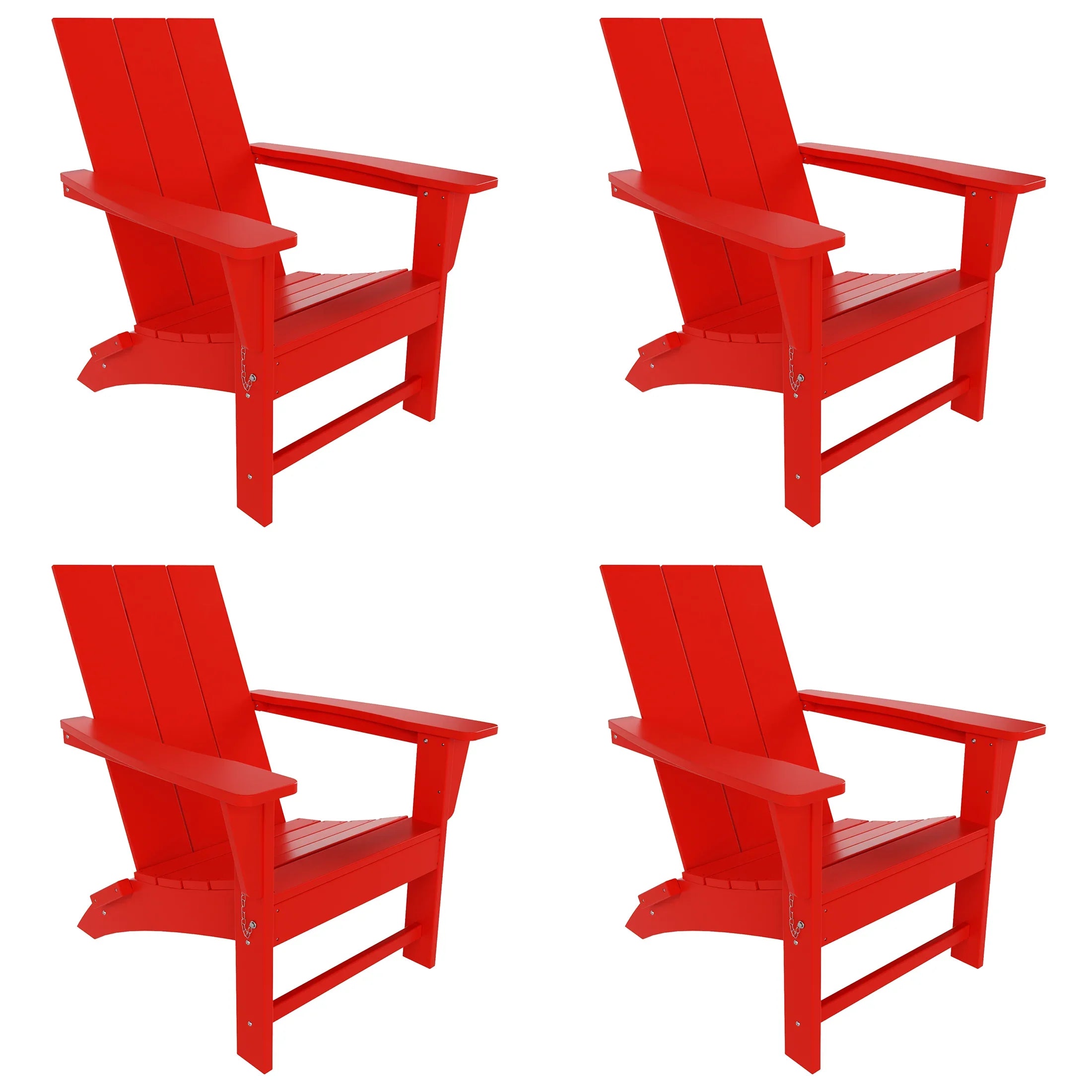 Palms Modern Outdoor Folding Adirondack Chair (Set of 4)