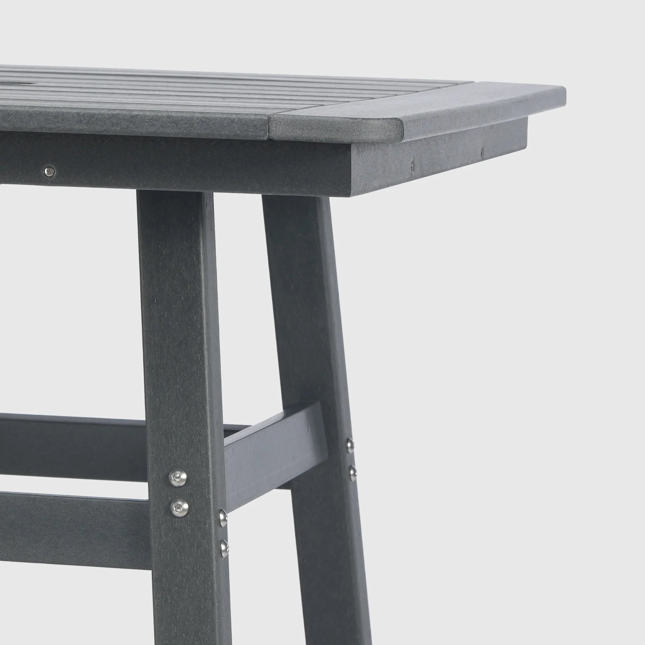 Paradise 30" Square Outdoor Patio Counter High Bistro Bar Table With Umbrella Hole