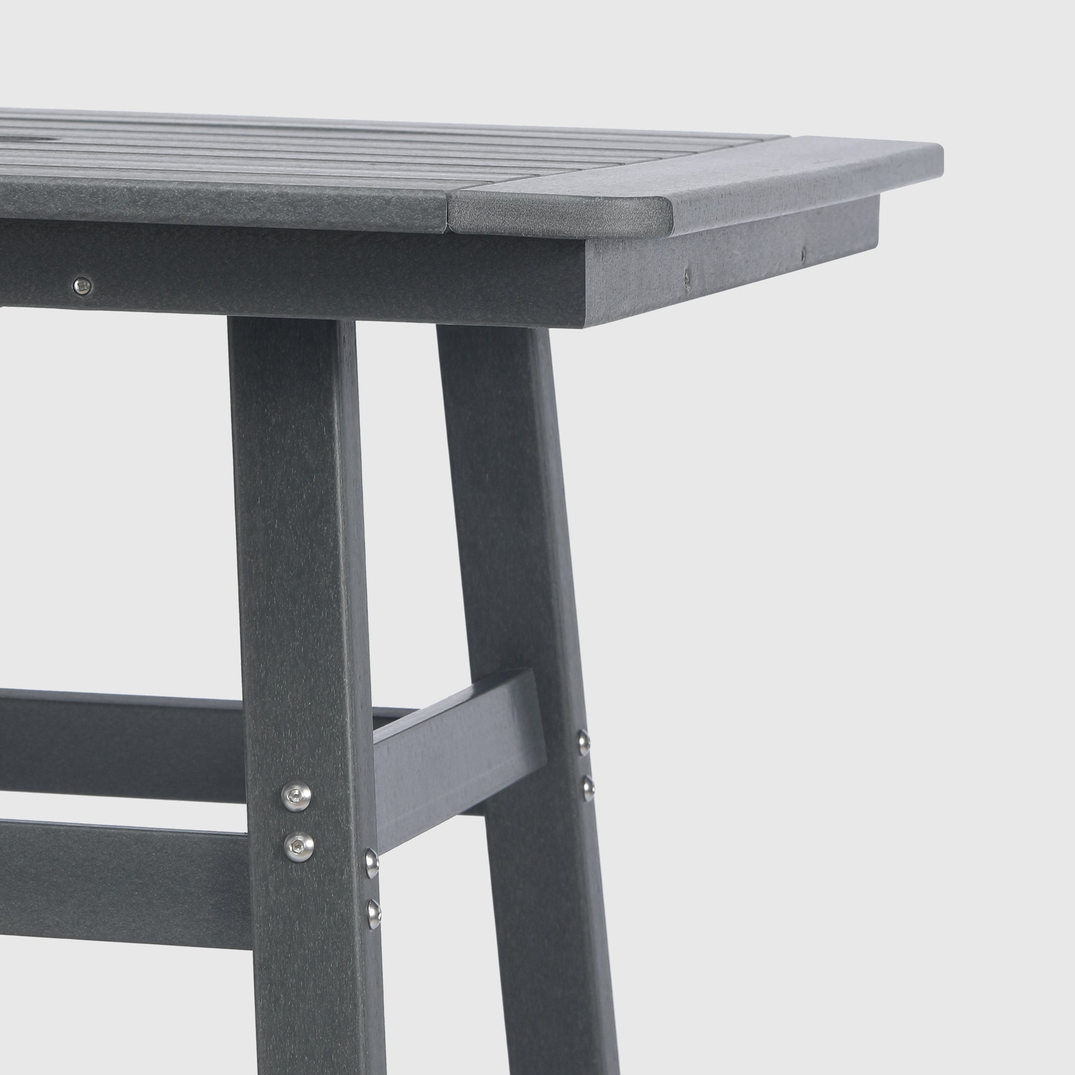 Paradise 30" Square Outdoor Patio Bistro Bar Table With Umbrella Hole