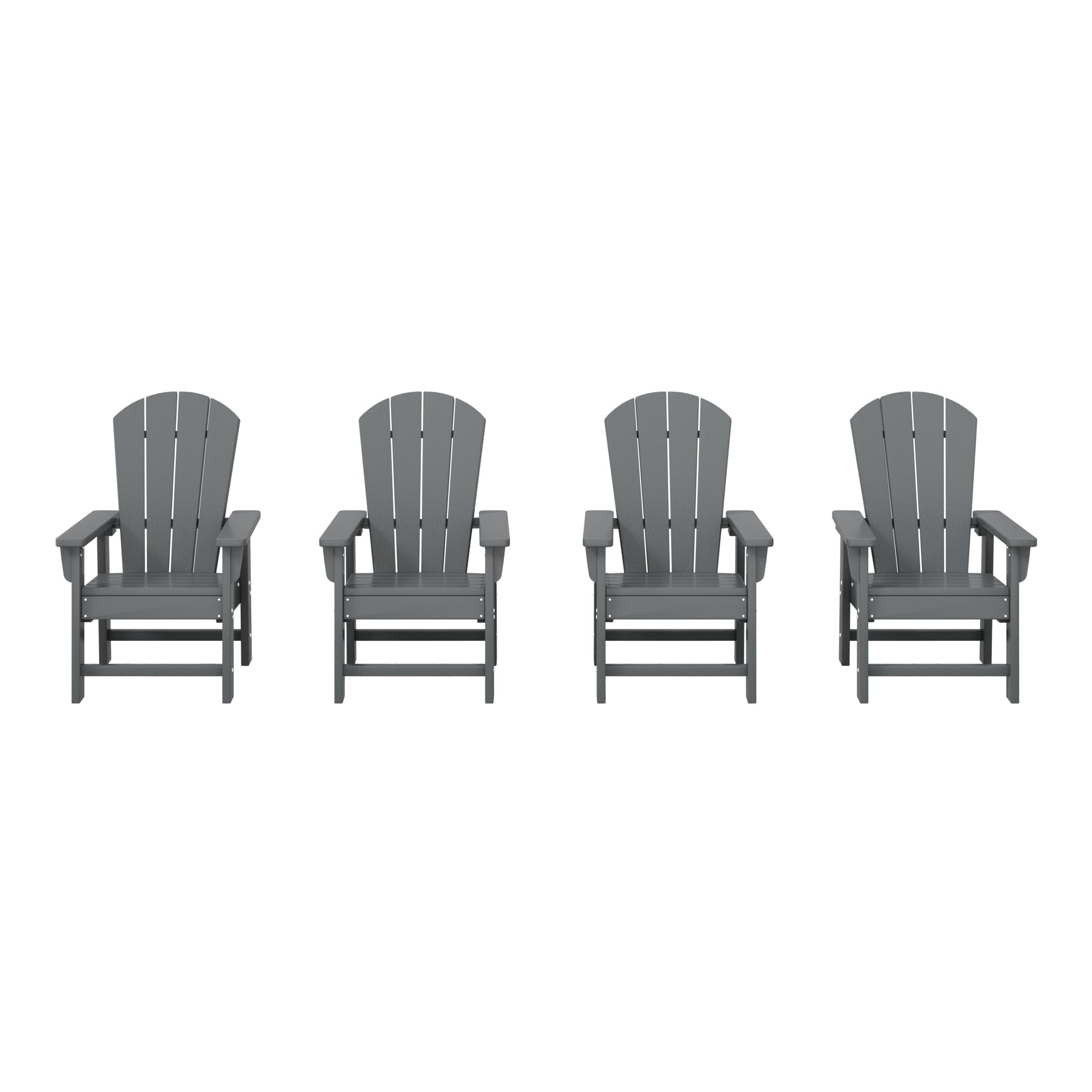 Paradise Kids Outdoor Adirondack Plastic Patio Chair (Set of 4)