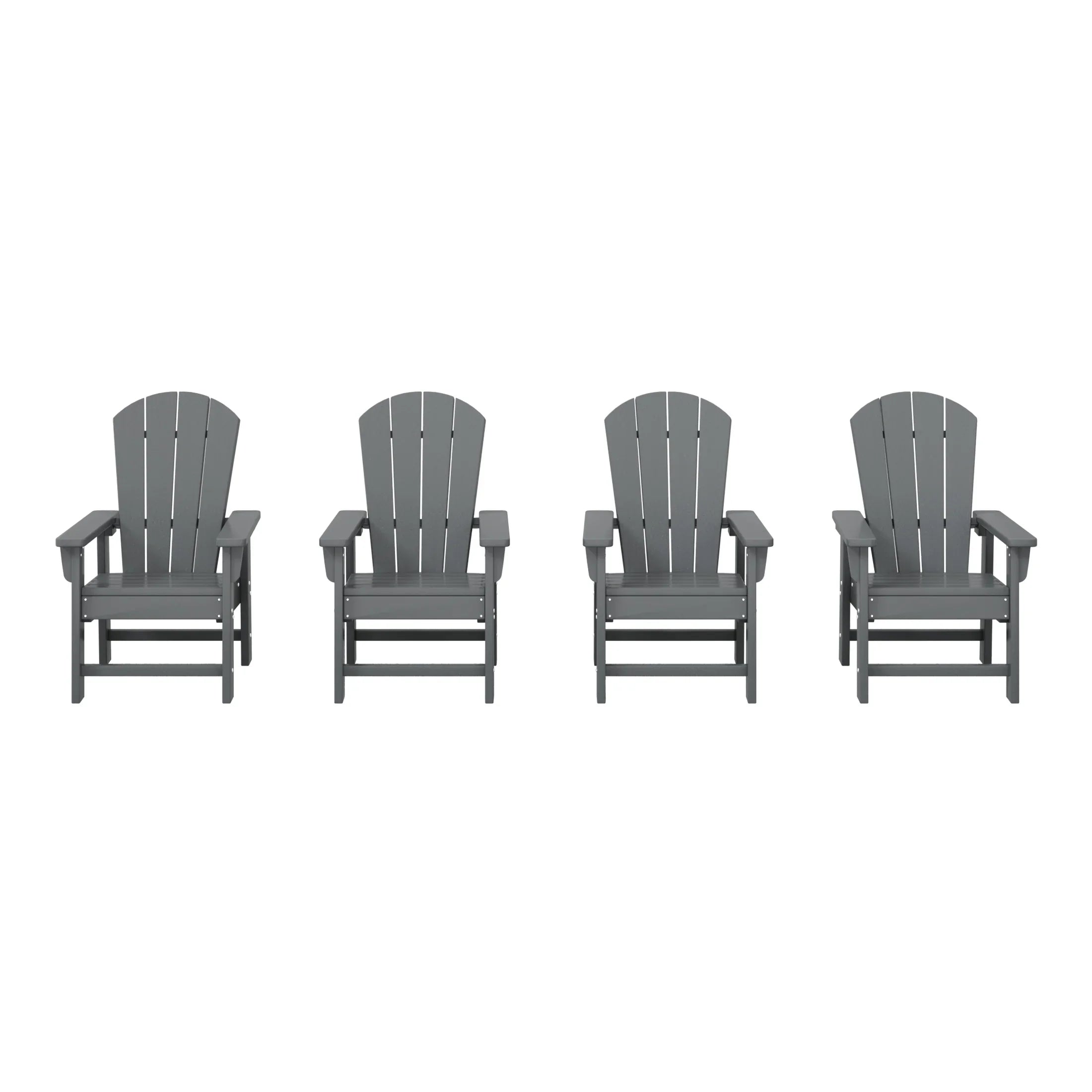Paradise Kids Outdoor Adirondack Plastic Patio Chair (Set of 4)