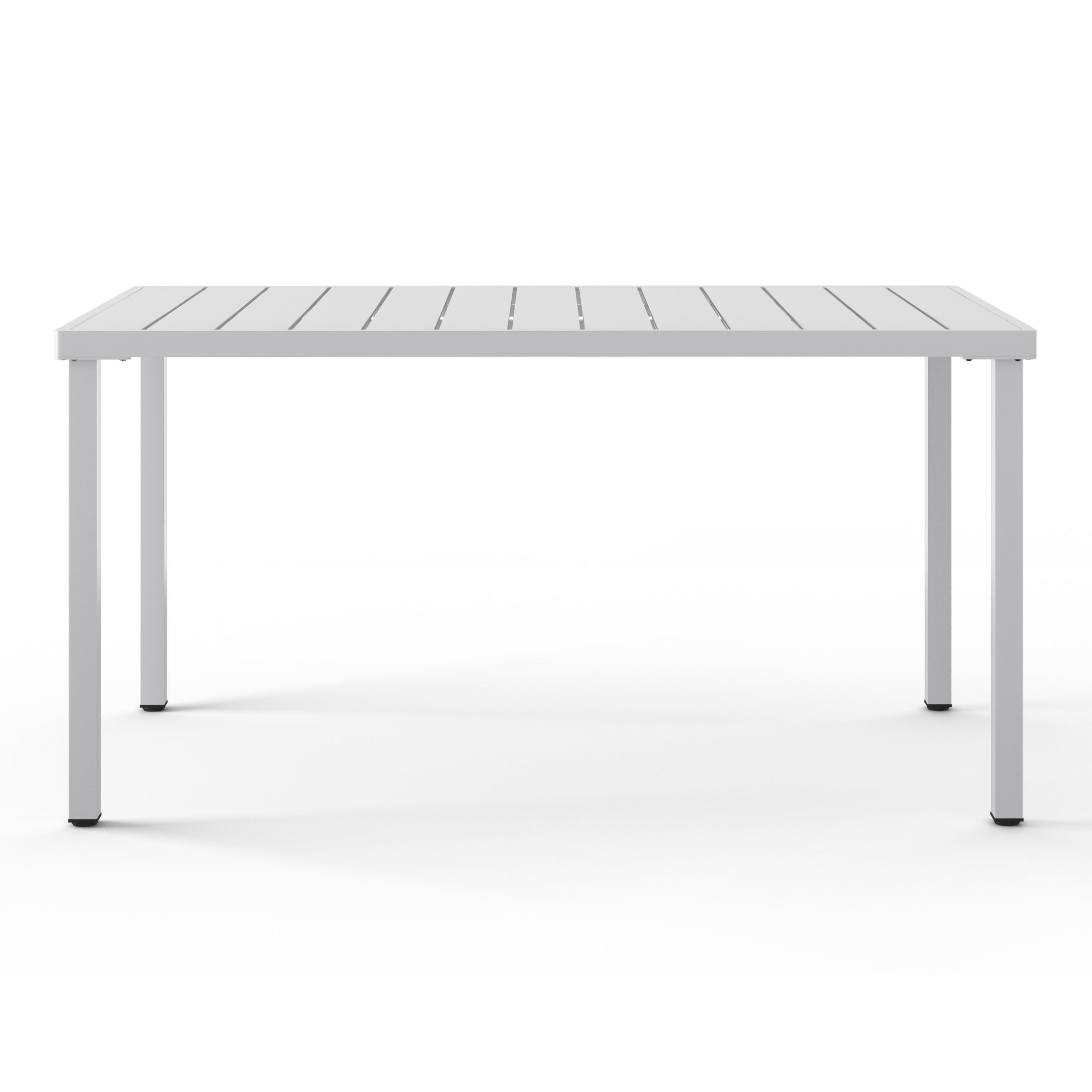 Sunshine 59" Iron Metal Outdoor Rectangular Patio Dining Table For 6