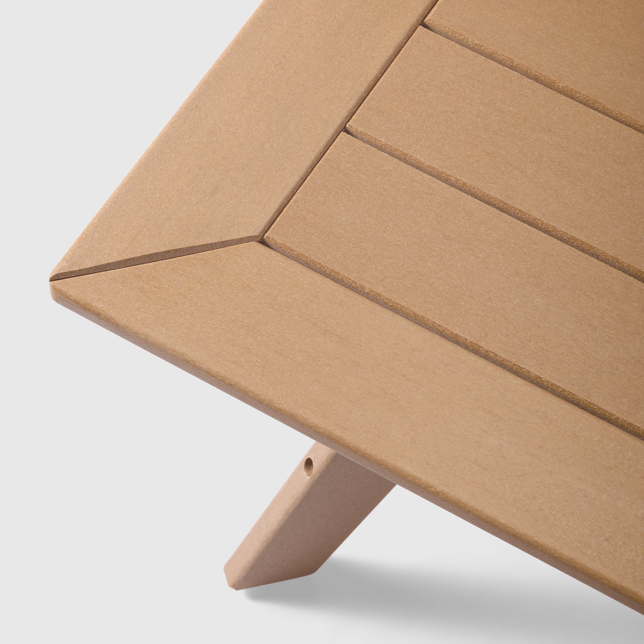 Portsmouth Modern Low Outdoor Patio Square HDPE Coffee Table