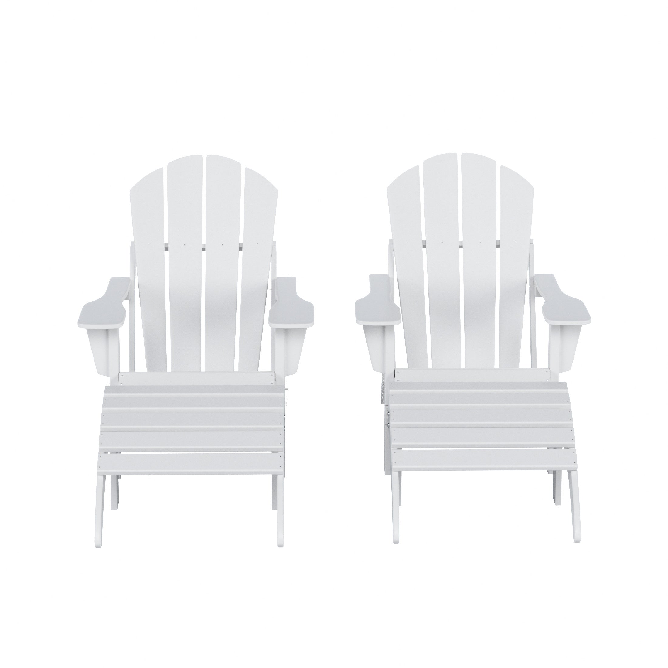 Paradise 4-Piece set classic Adirondack chairs with ottoman (2 seater)
