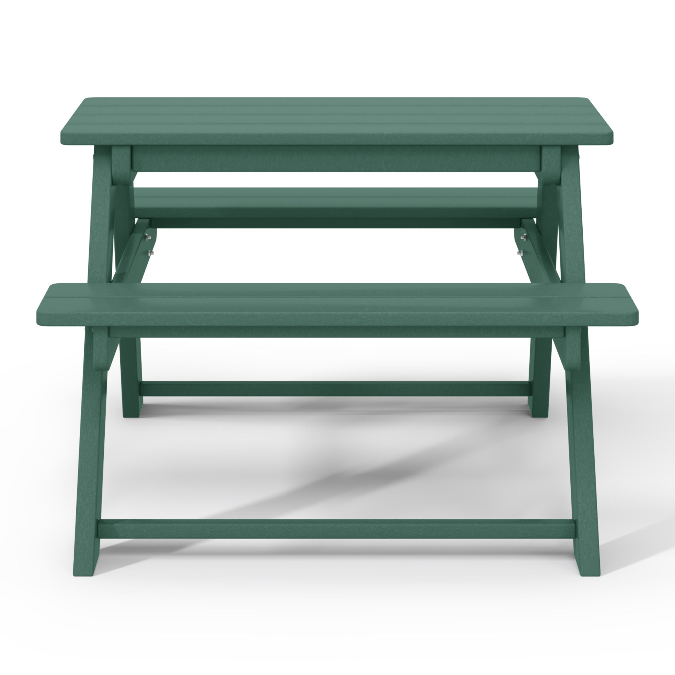 Paradise Outdoor Patio Kids HDPE Plastic Picnic Bench Table