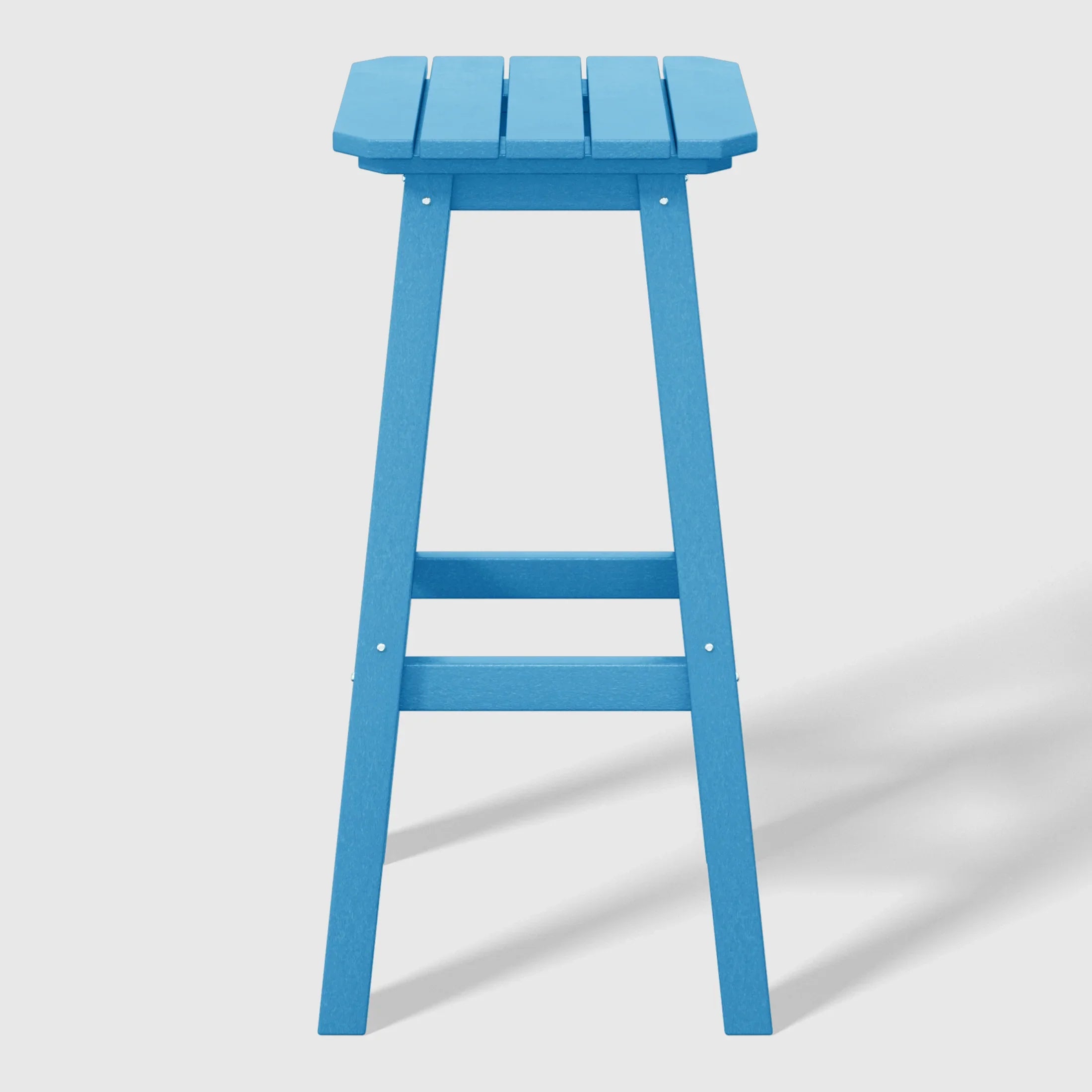 Paradise 29" HDPE Outdoor Patio Square Bar Stools (Set of 2)