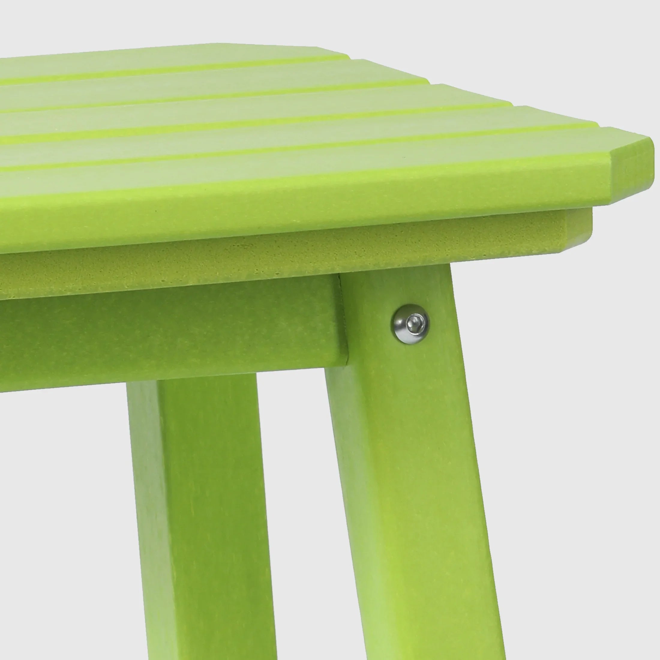Paradise 24" HDPE Outdoor Patio Counter High Backless Square Bar Stools Set of Three