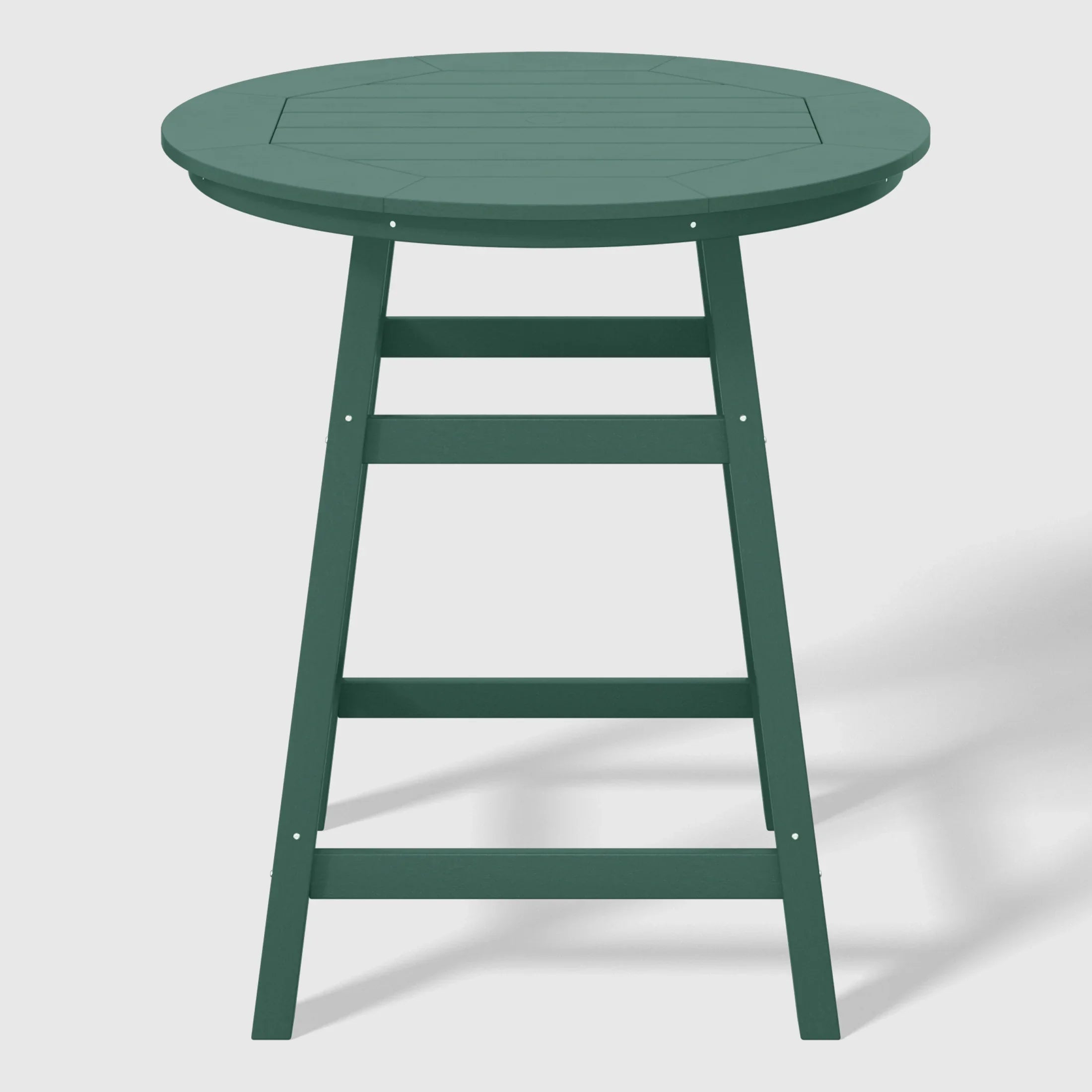 Paradise 5-Piece HDPE Outdoor Patio Dining Bar Bistro Table Set with Counter High Round Bar Stools