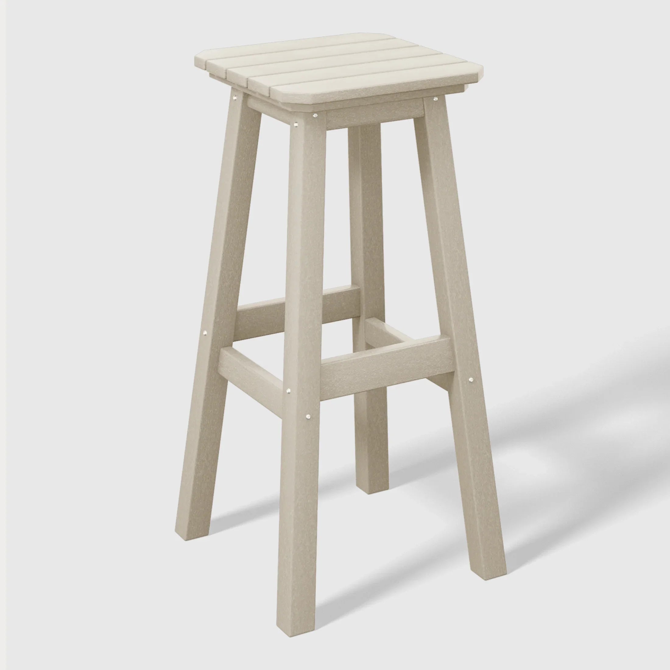 Paradise 29" HDPE Outdoor Patio Square Bar Stools (Set of 2)