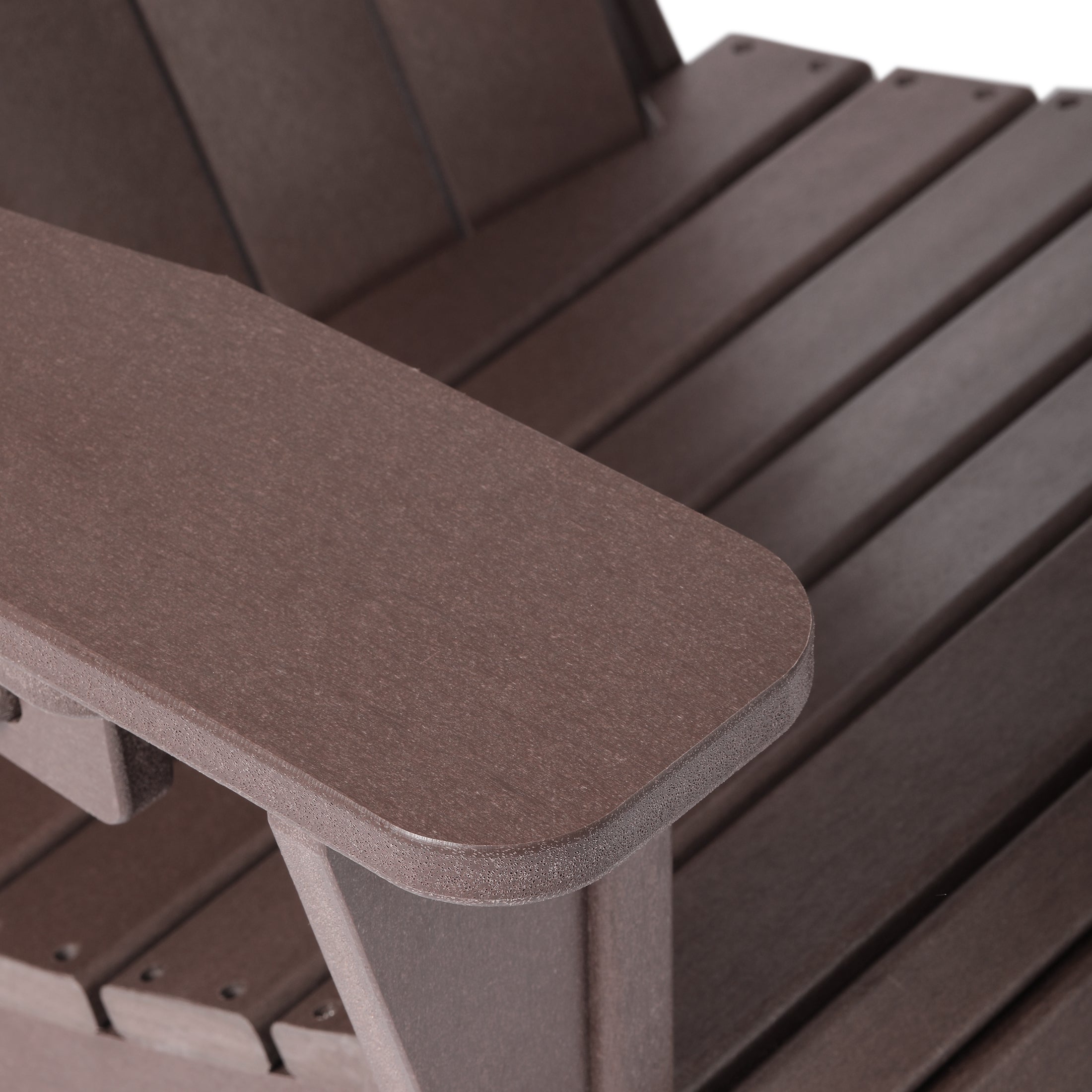 Lakeview 2-Piece Outdoor Patio HDPE Adirondack Chair With Ottoman and Cup Holder Set