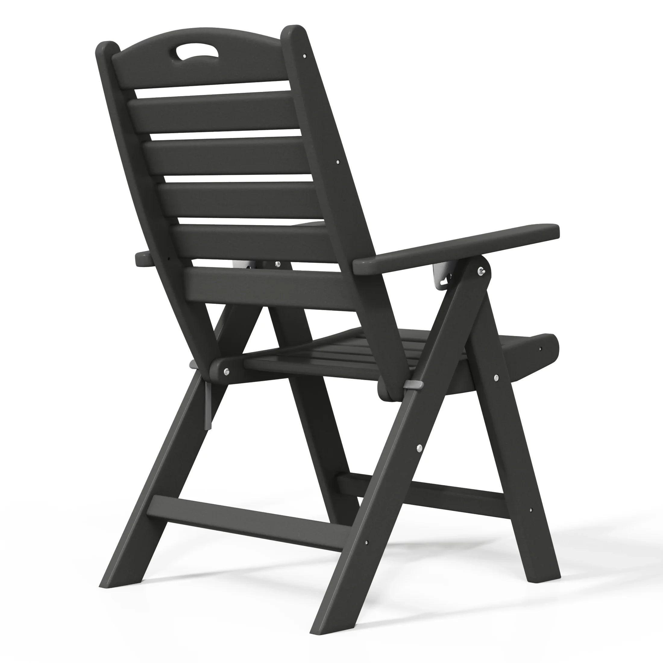 Cayman HDPE Adjustable Highback Folding Outdoor Patio Dining Chairs Set of 2