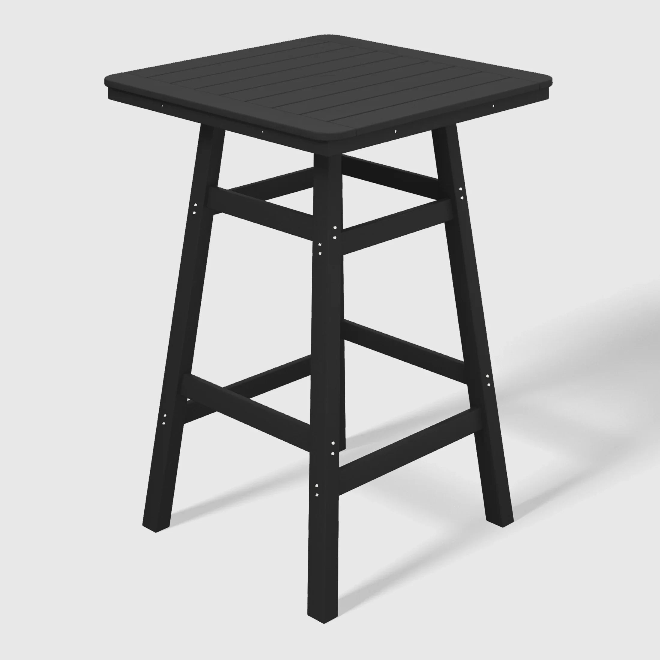 Paradise 30" Square Outdoor Patio Bistro Bar Table With Umbrella Hole