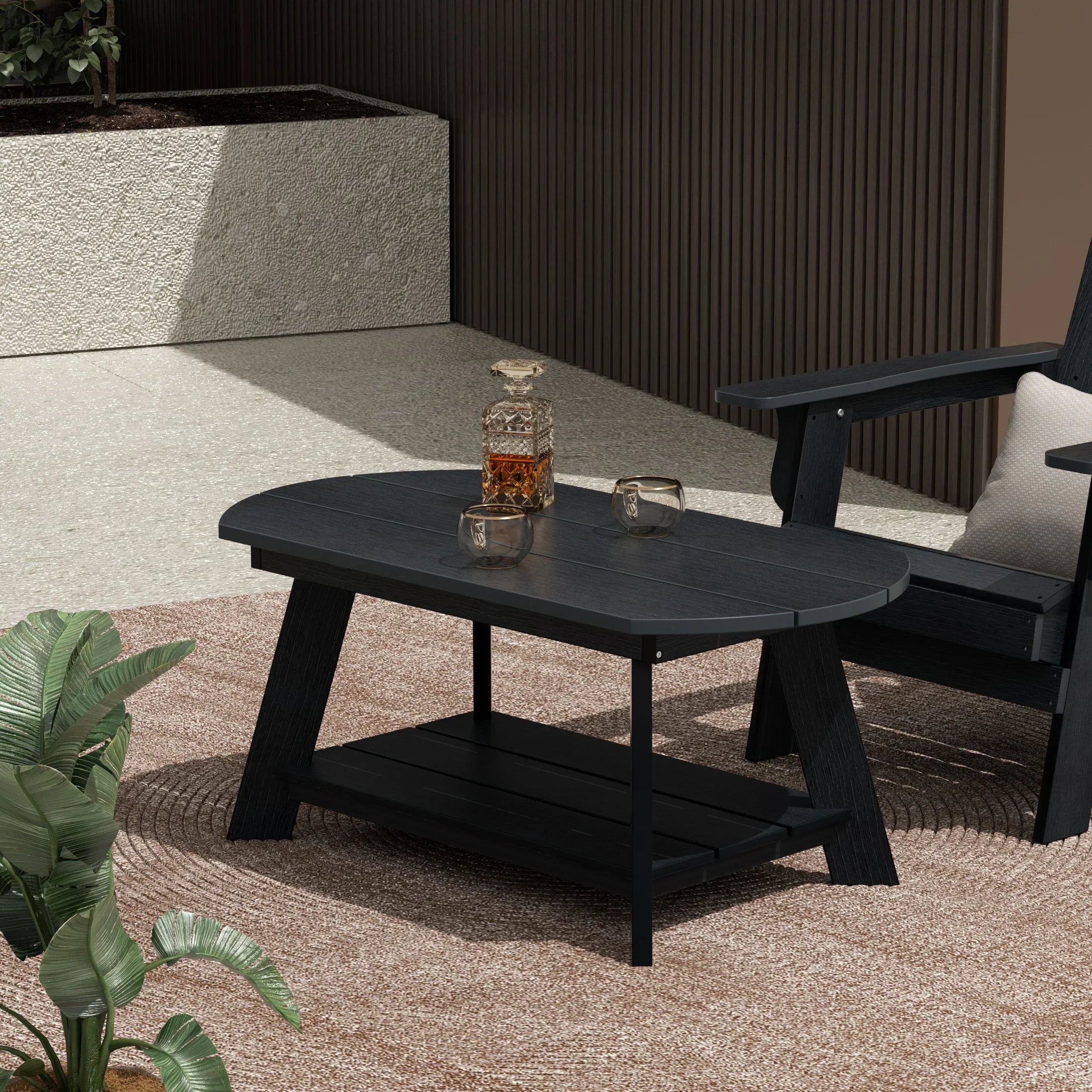 Florence Outdoor Patio All-weather Modern Coffee Table