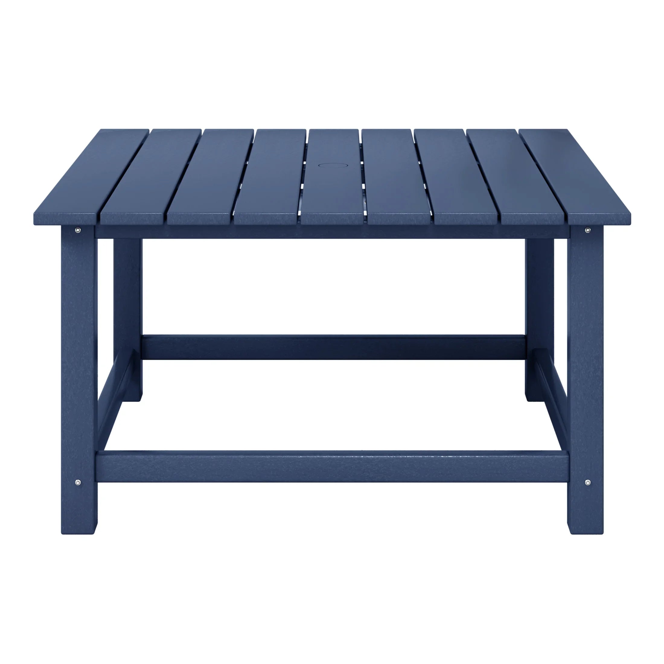 Portside 5-Piece Outdoor Patio HDPE Adirondack Chair With Square Coffee Table Conversation Set