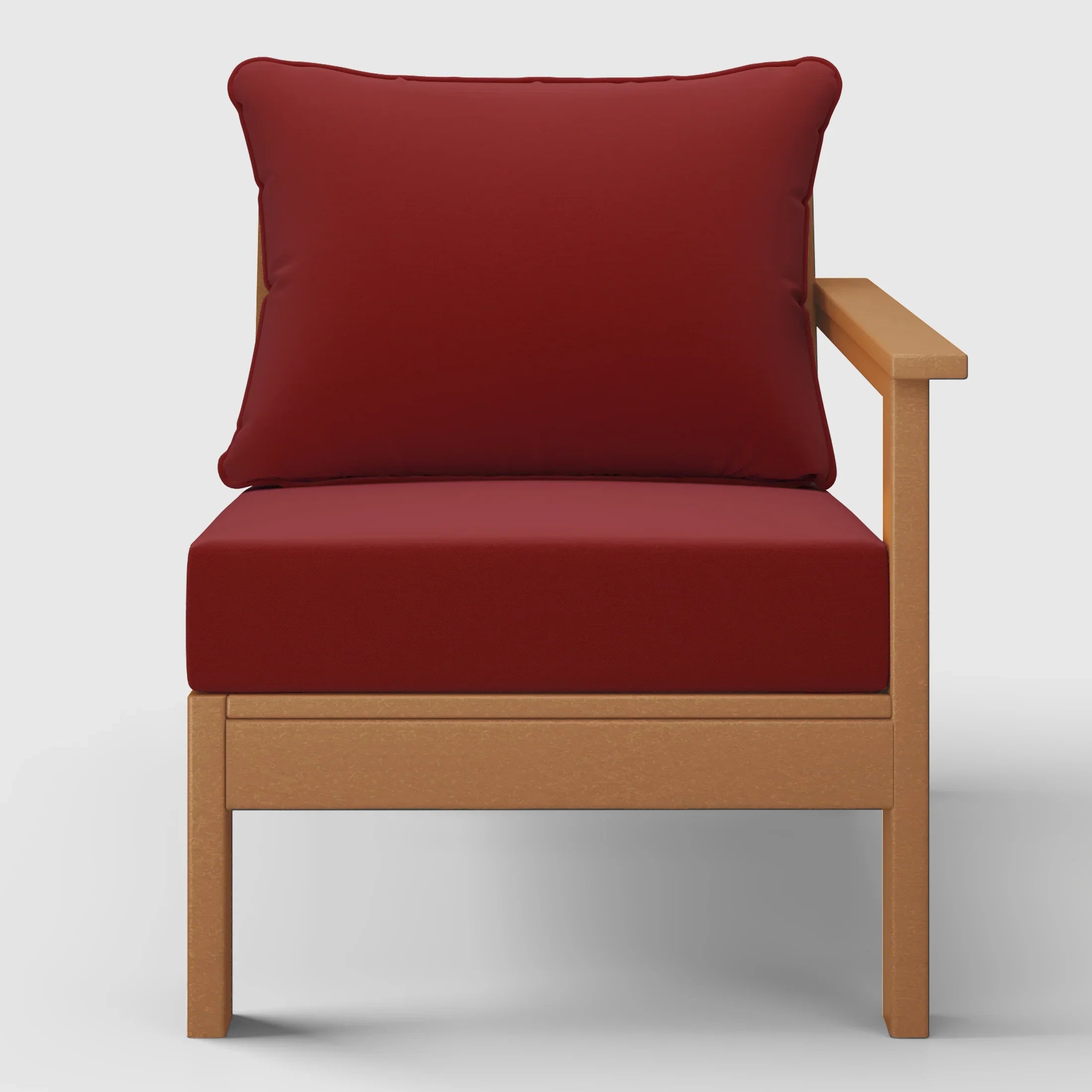 Portsmouth Outdoor Patio HDPE Right Arm Sectional Corner Club Chair with Patio Cushions