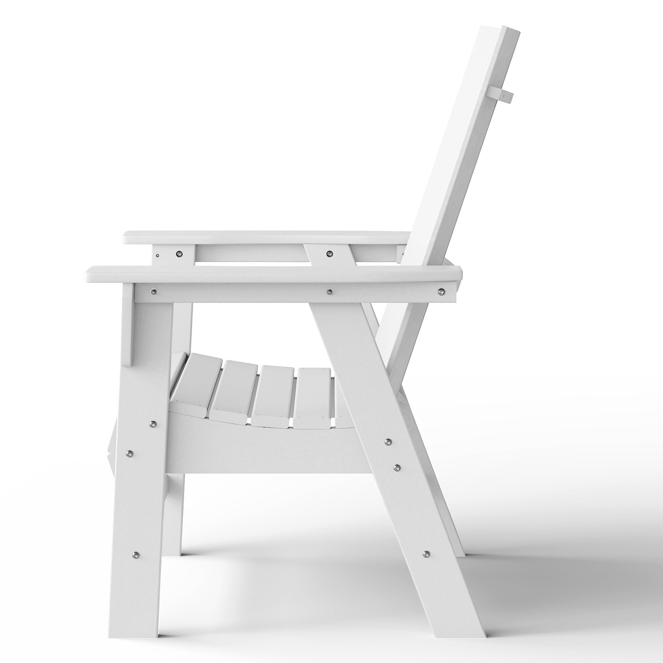 Palms Outdoor Patio HDPE Plastic Modern Adirondack Dining Chairs (Set of 2)