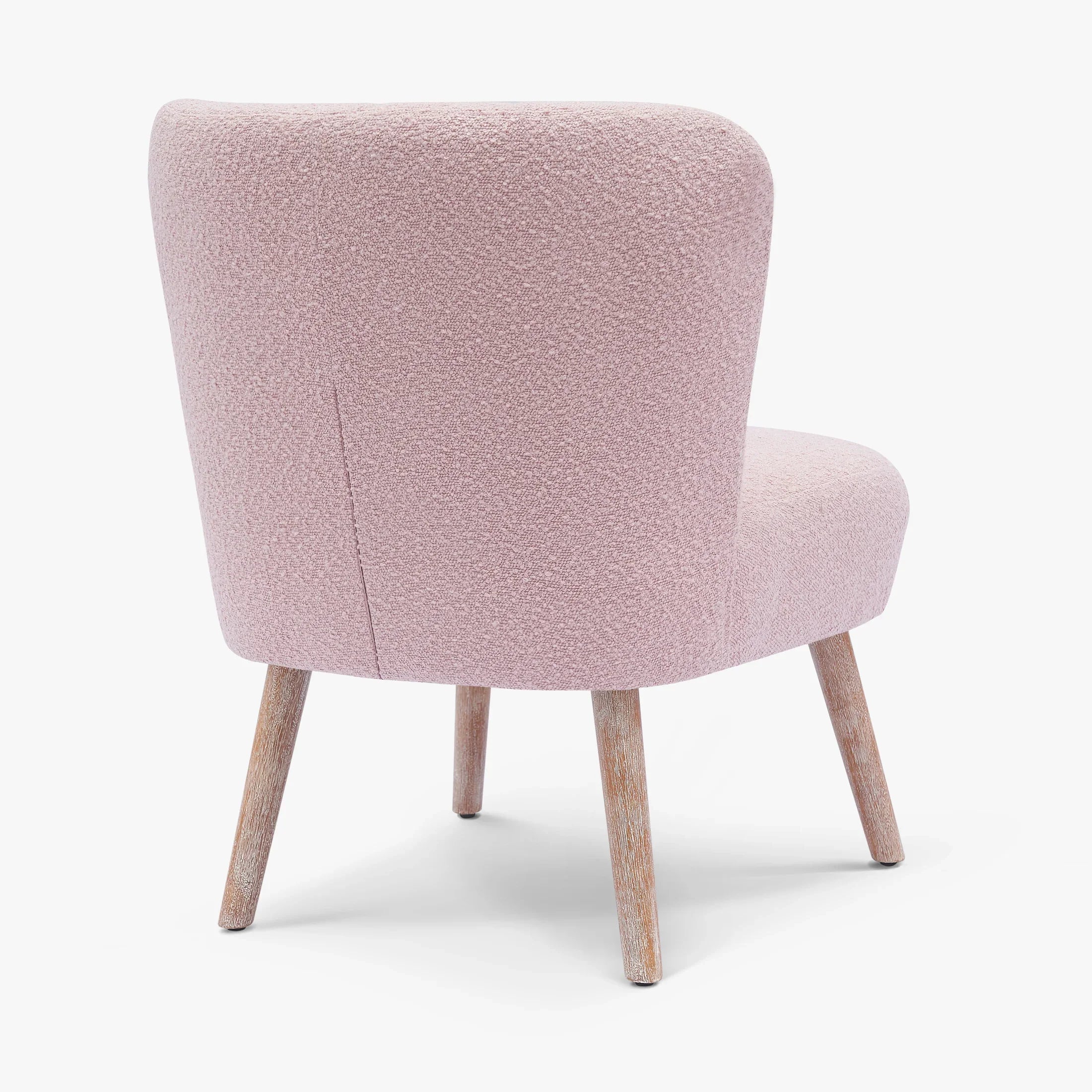Amélie Mid-Century Boucle Accent Chair with Ottoman Foot Stool Set