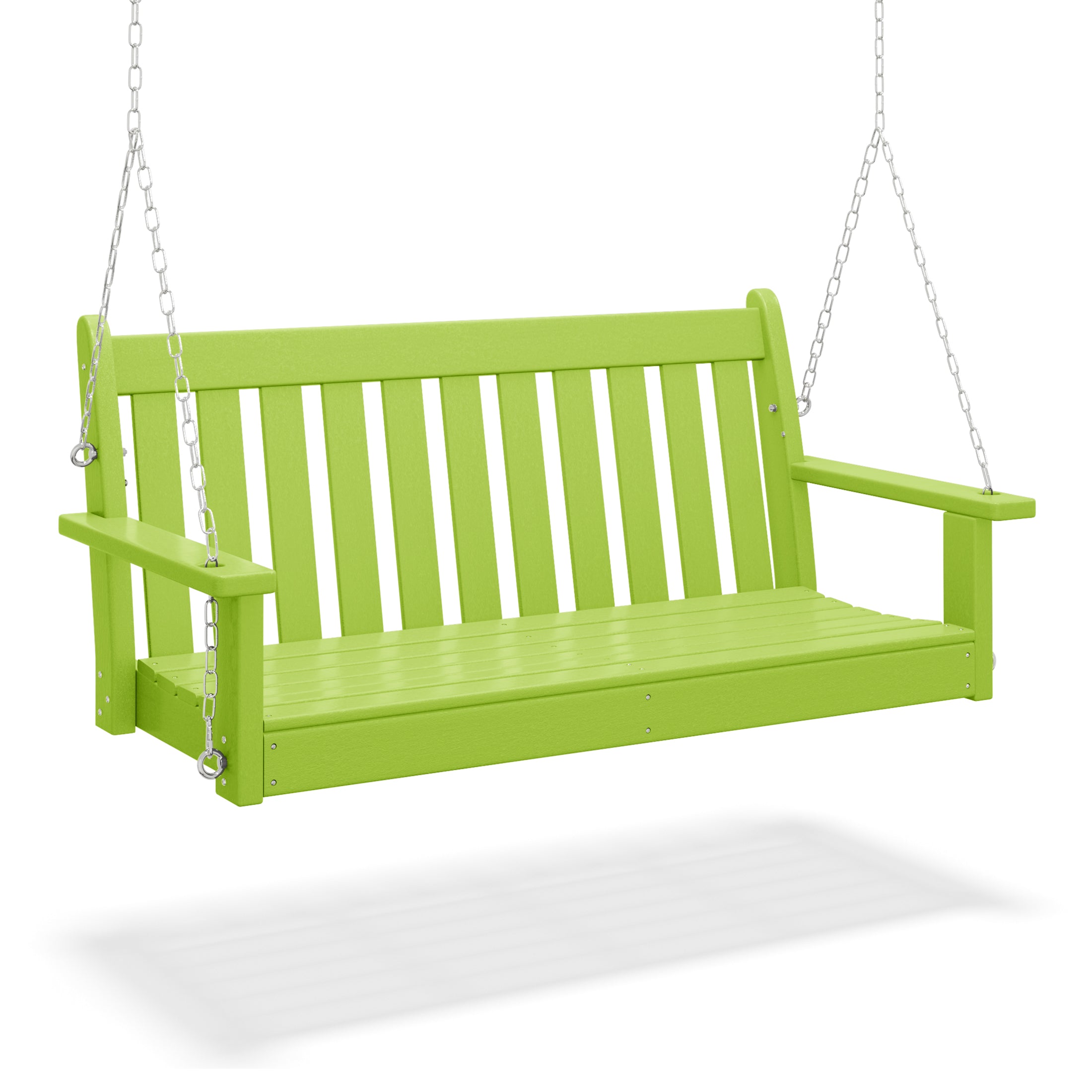 Paradise Outdoor Patio HDPE Hanging Front Porch Swing Bench