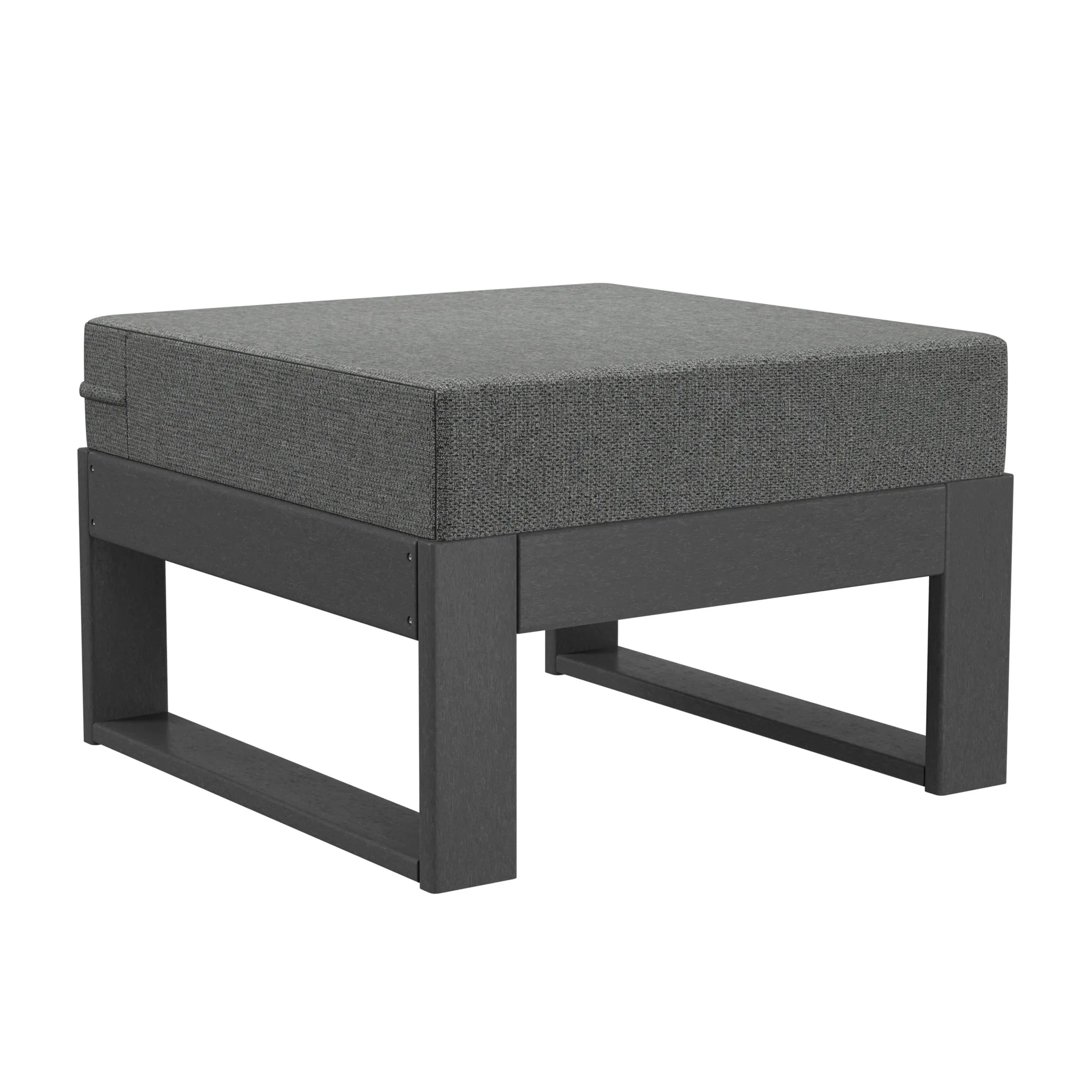 Rockaway 4-Piece Outdoor HDPE All-Weather Modern Deep Seating Patio Sofa Sectional Set with Waterproof Cushions