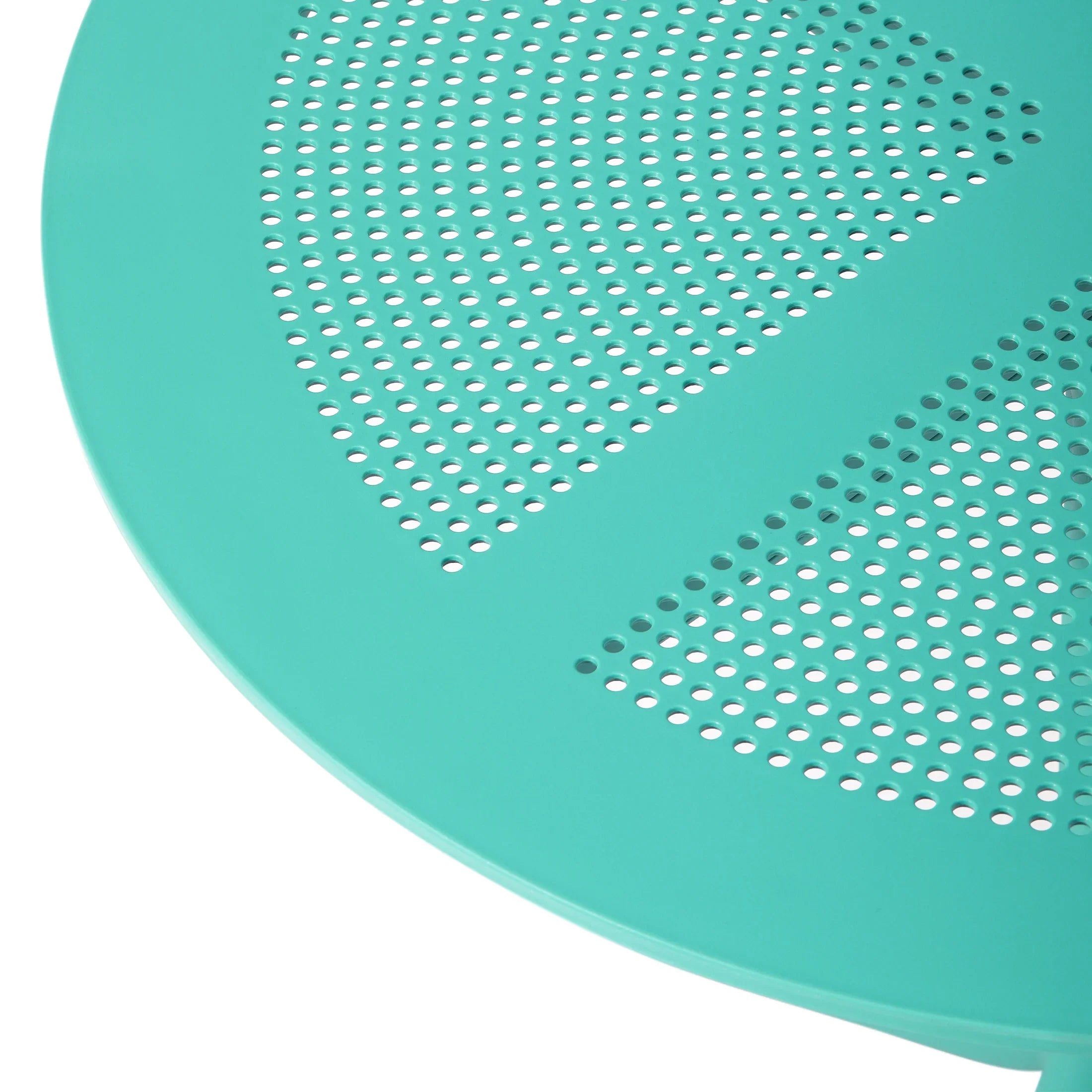 Sunshine 31.5" Round Plastic Outdoor Patio Dining Table for 4